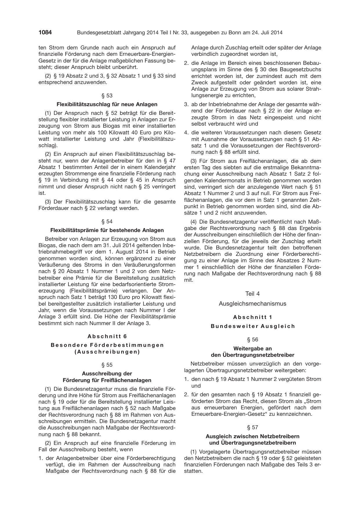 BGBl. 2014, Seite 1084 — Originalseite als Abbildung