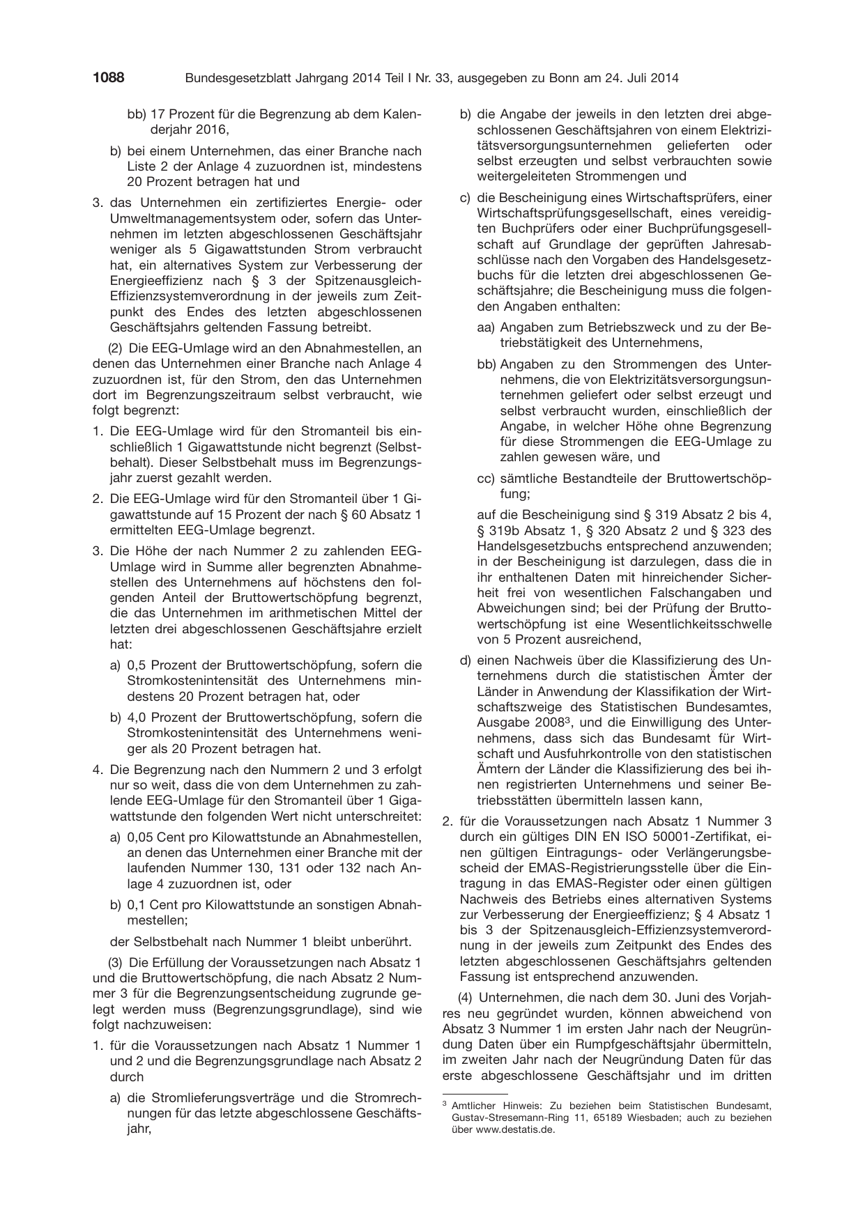 BGBl. 2014, Seite 1088 — Originalseite als Abbildung