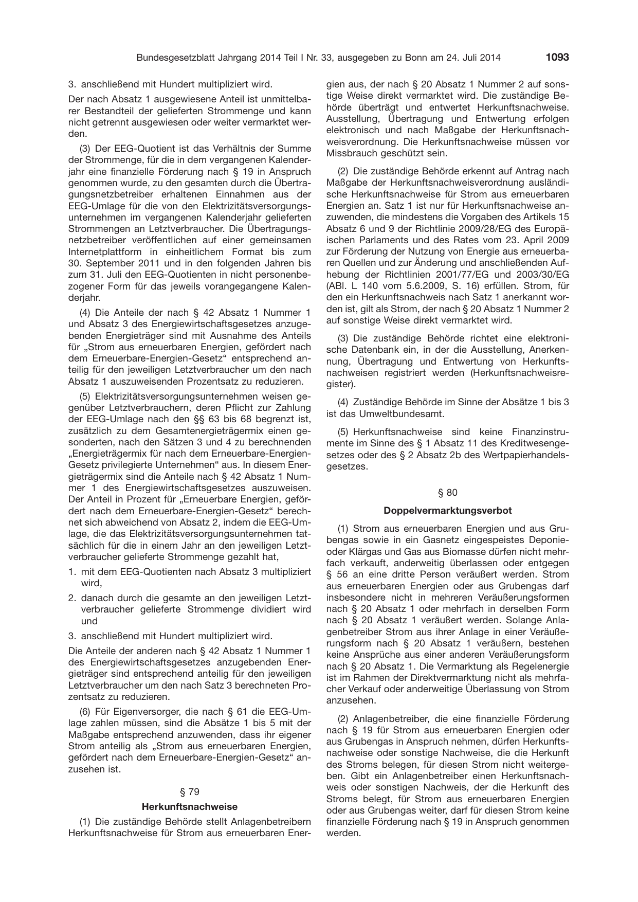BGBl. 2014, Seite 1093 — Originalseite als Abbildung