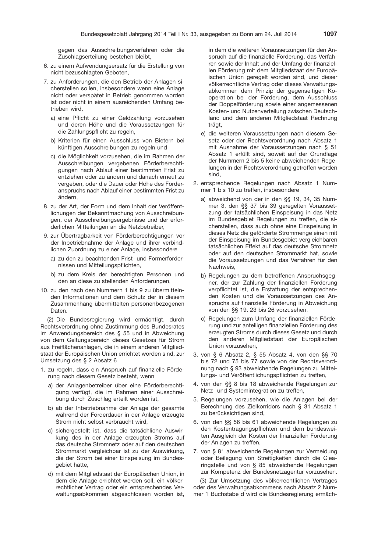 BGBl. 2014, Seite 1097 — Originalseite als Abbildung