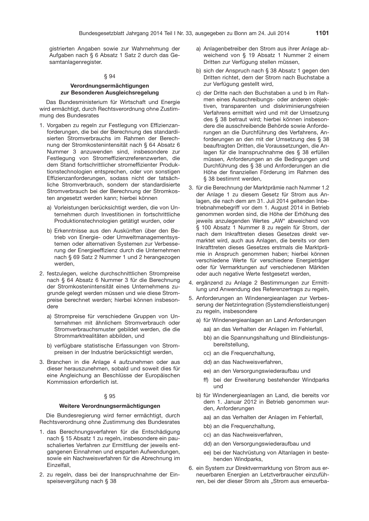 BGBl. 2014, Seite 1101 — Originalseite als Abbildung