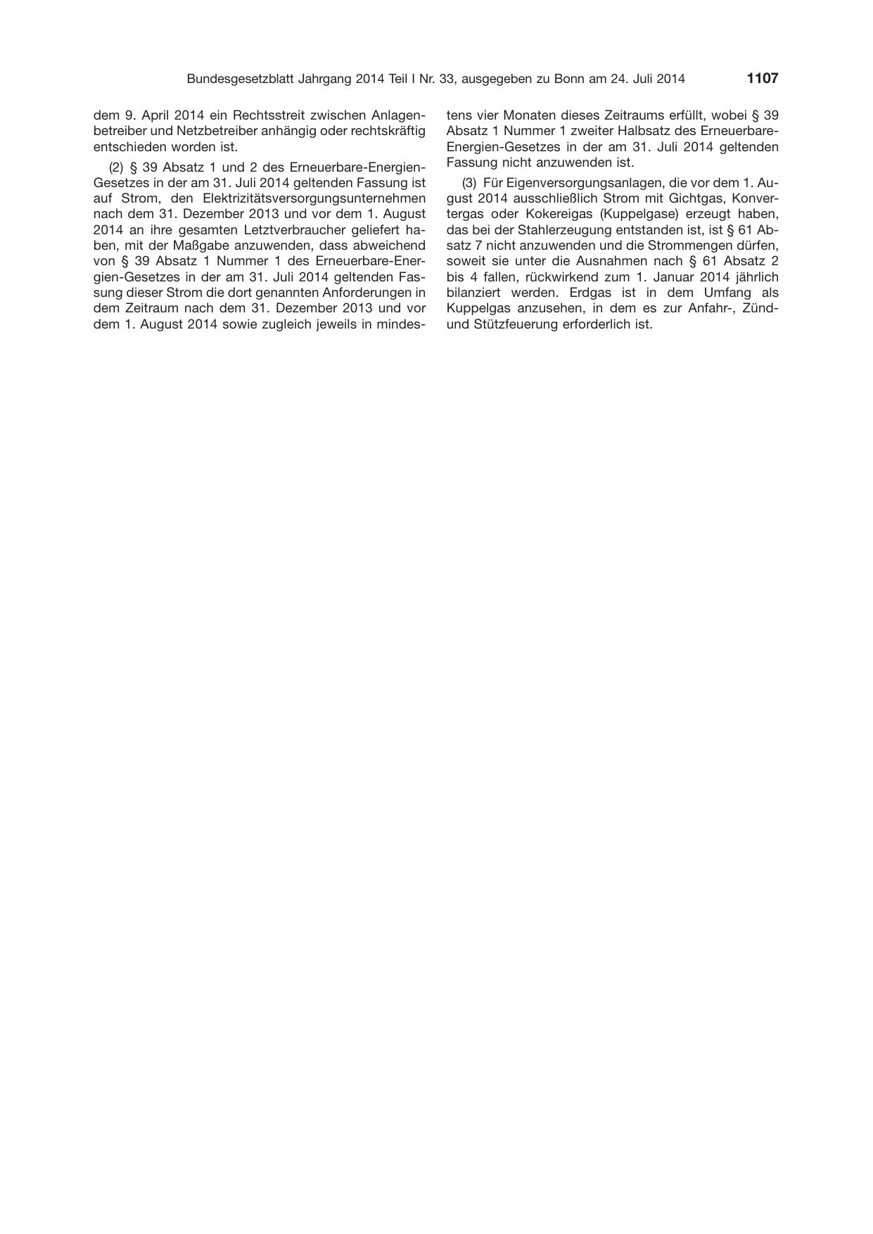 BGBl. 2014, Seite 1107 — Originalseite als Abbildung