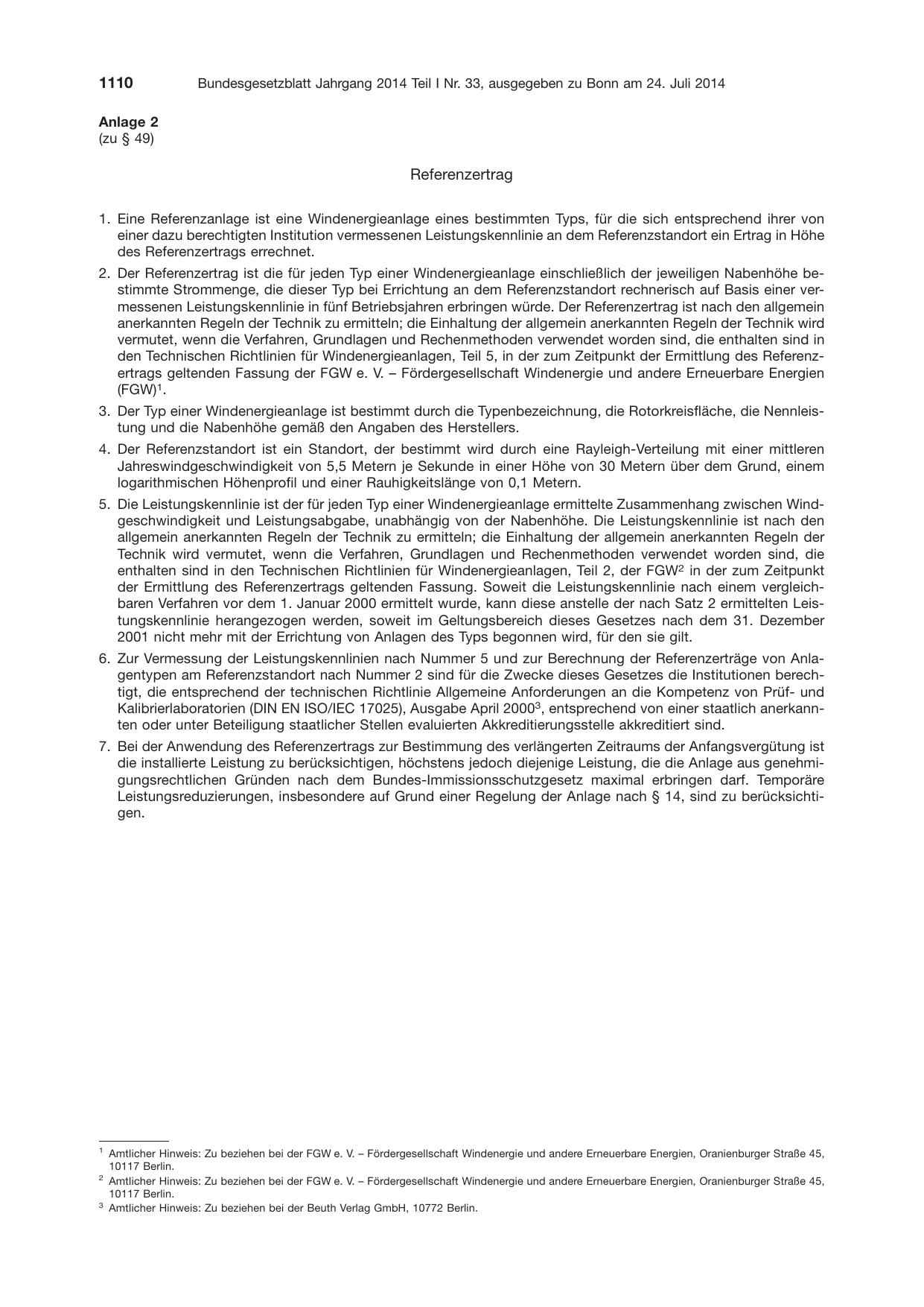 BGBl. 2014, Seite 1110 — Originalseite als Abbildung