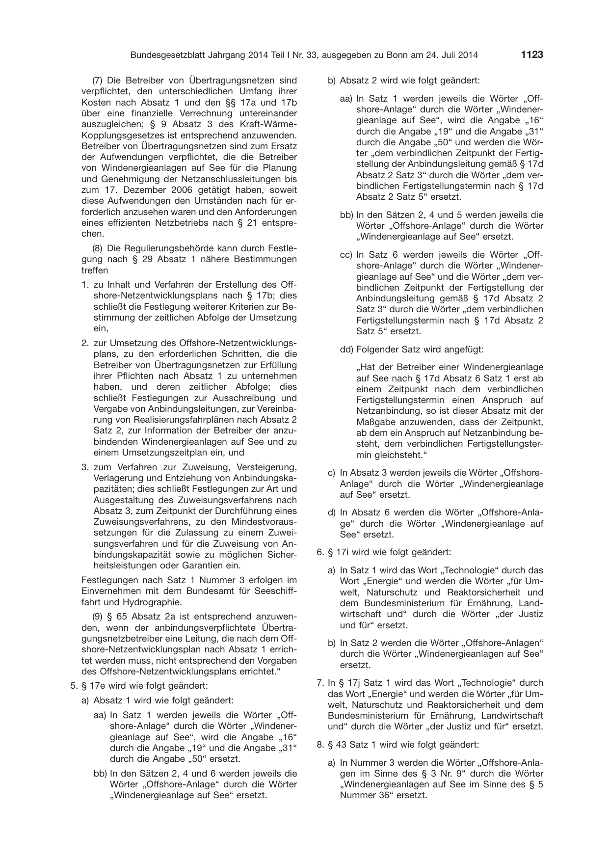 BGBl. 2014, Seite 1123 — Originalseite als Abbildung