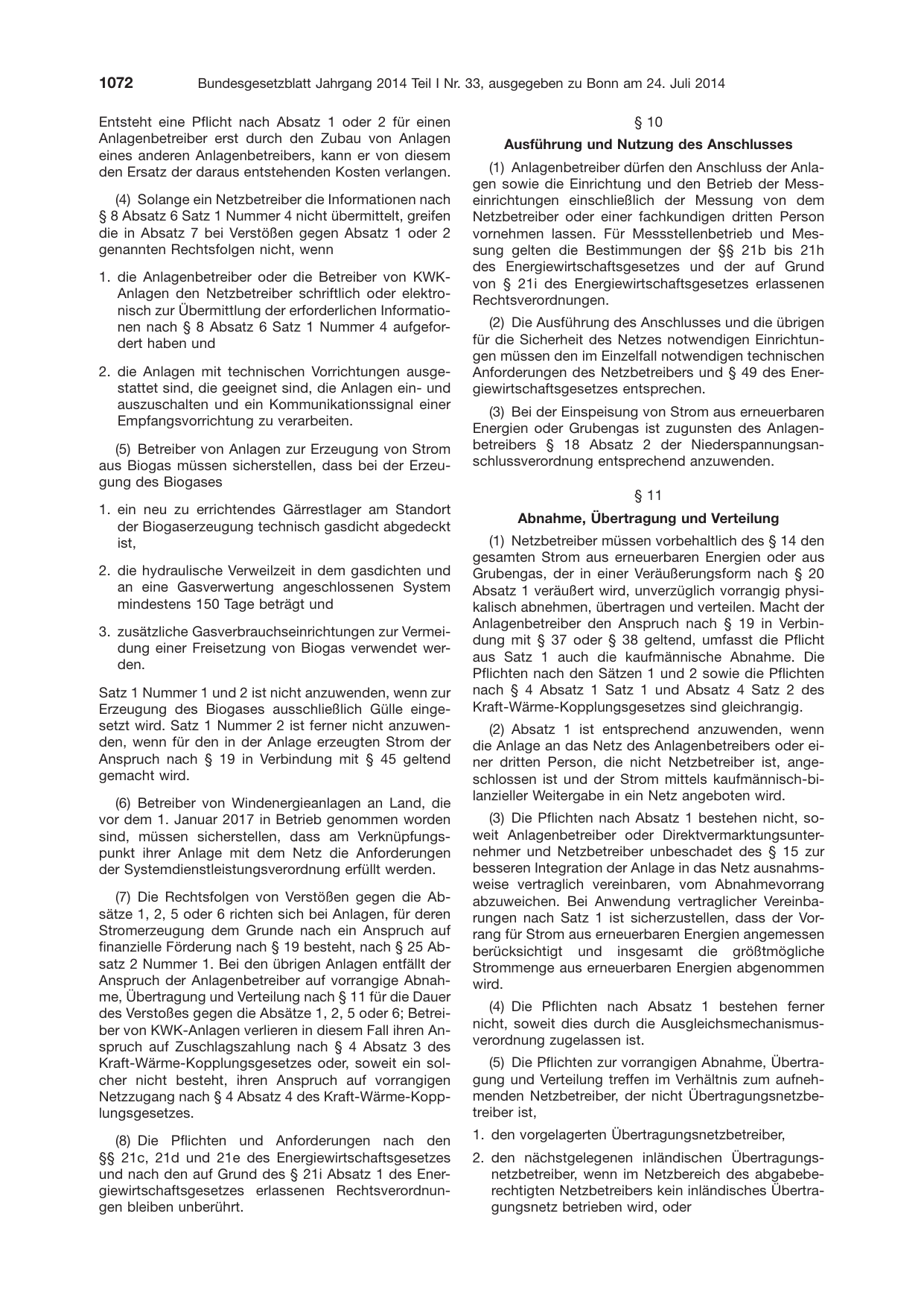 BGBl. 2014, Seite 1072 — Originalseite als Abbildung