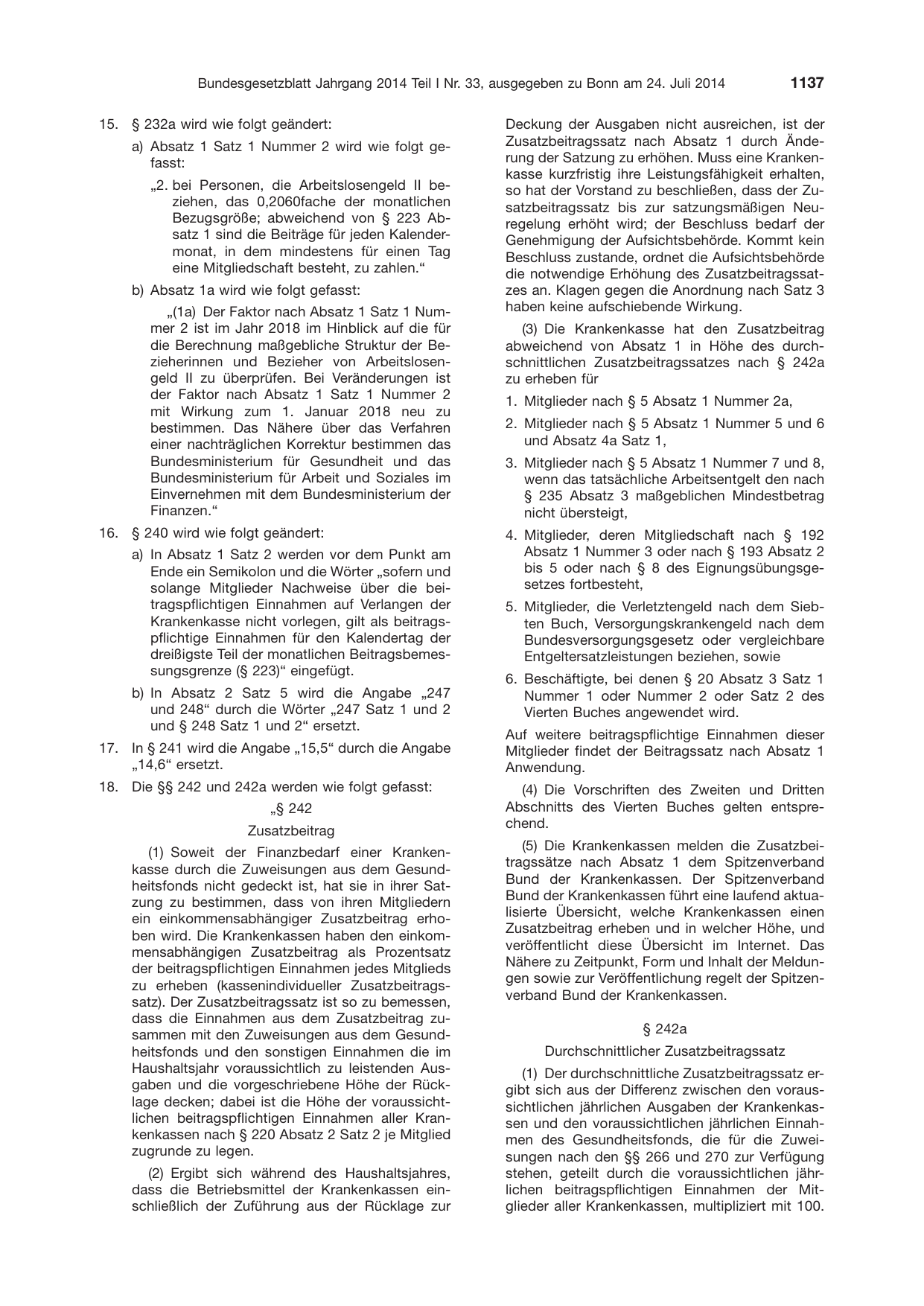 BGBl. 2014, Seite 1137 — Originalseite als Abbildung