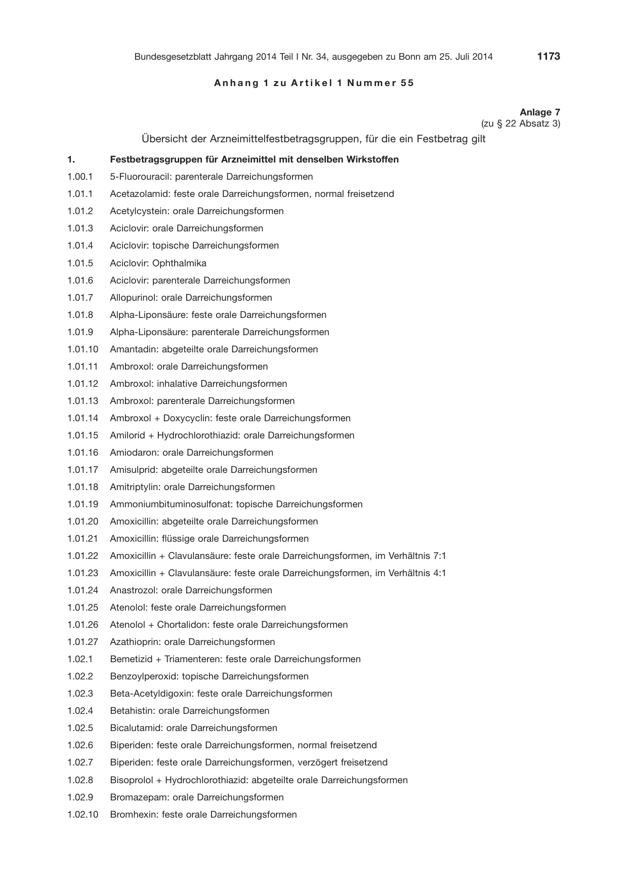 BGBl. 2014, Seite 1173 — Originalseite als Abbildung
