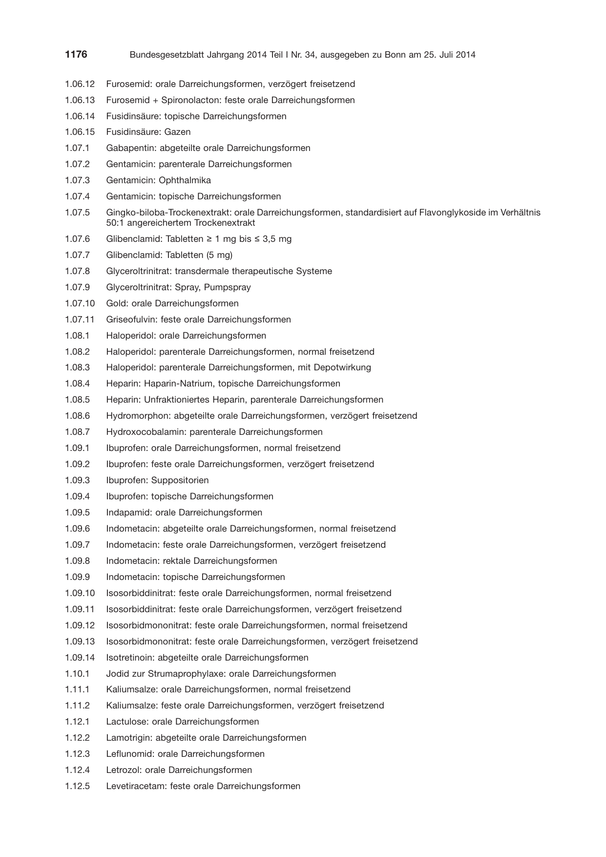 BGBl. 2014, Seite 1176 — Originalseite als Abbildung