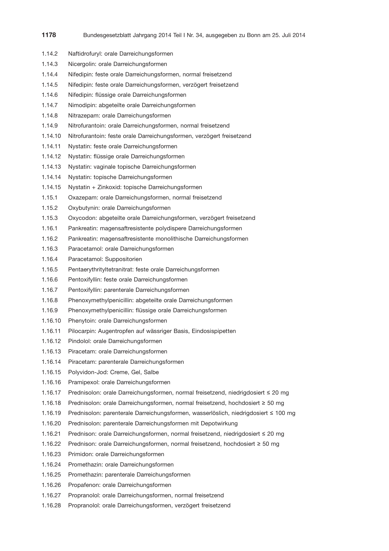 BGBl. 2014, Seite 1178 — Originalseite als Abbildung