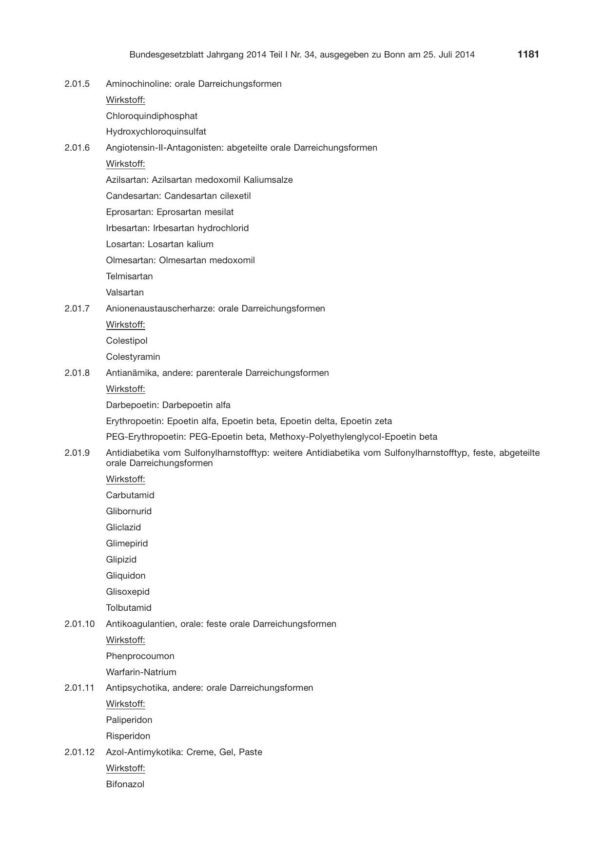 BGBl. 2014, Seite 1181 — Originalseite als Abbildung