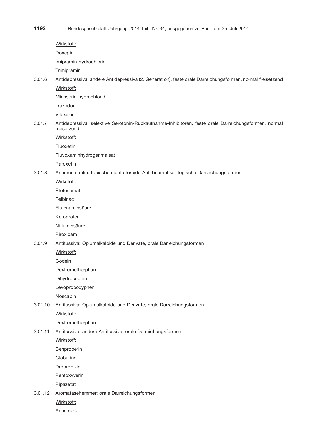 BGBl. 2014, Seite 1192 — Originalseite als Abbildung