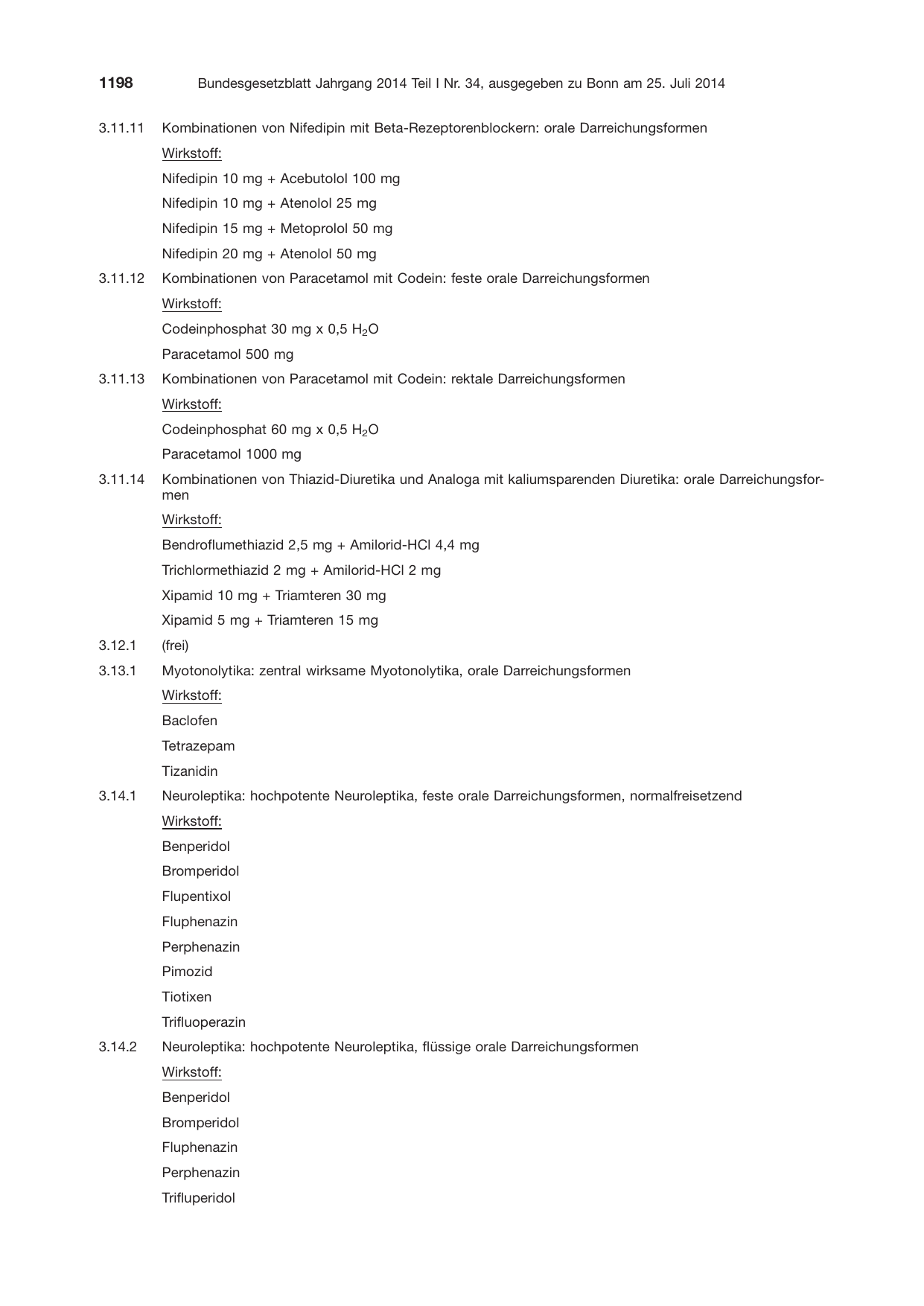 BGBl. 2014, Seite 1198 — Originalseite als Abbildung