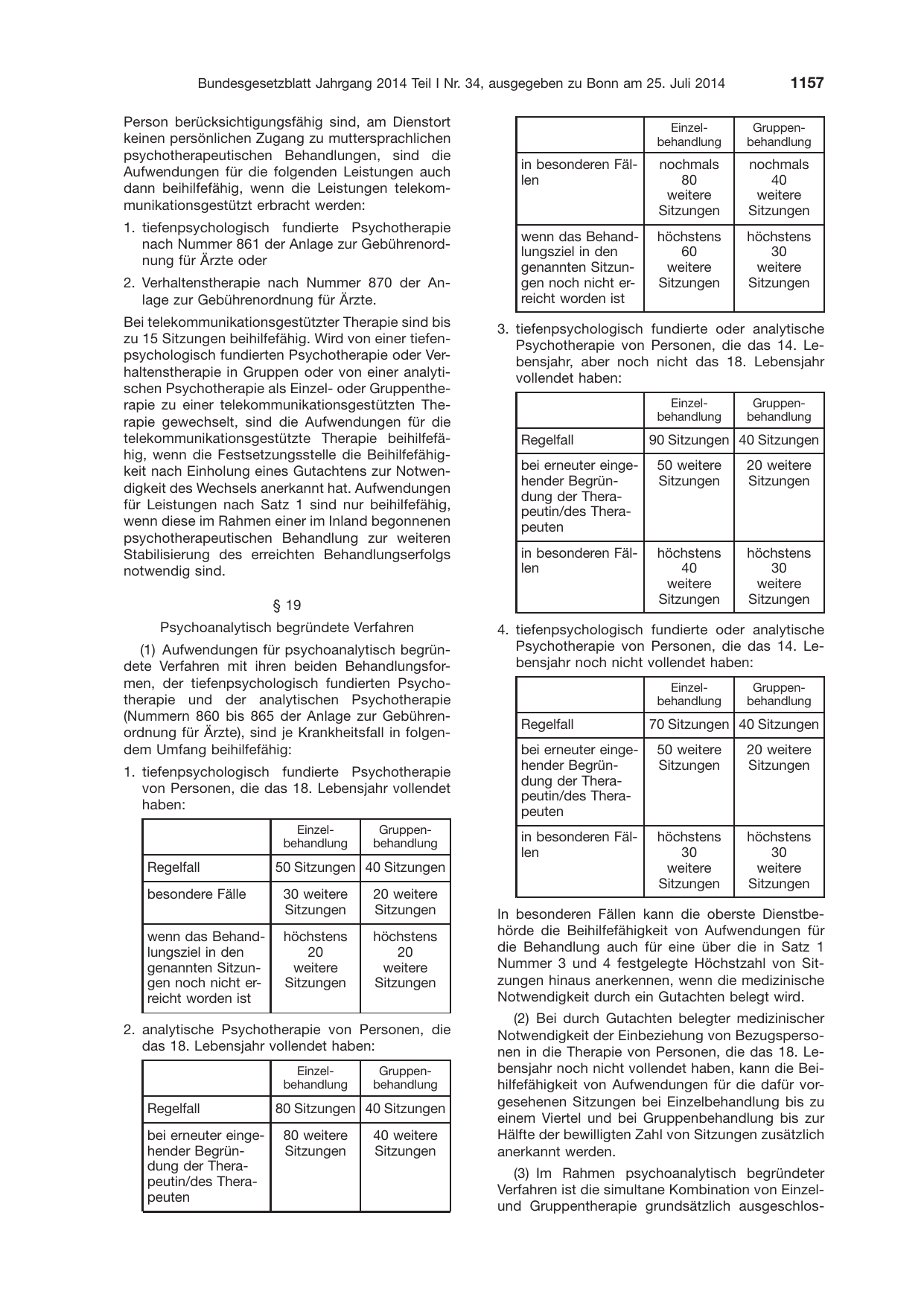 BGBl. 2014, Seite 1157 — Originalseite als Abbildung