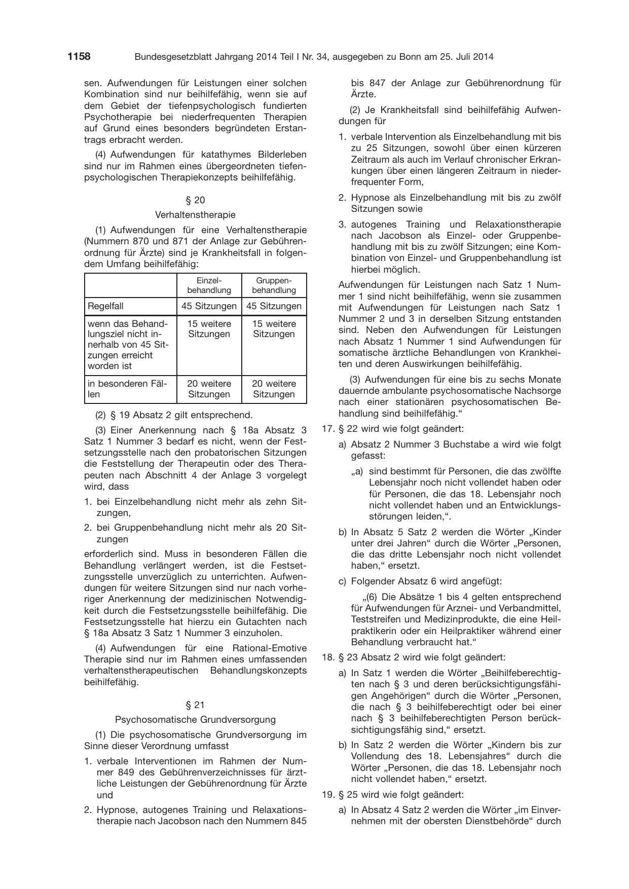 BGBl. 2014, Seite 1158 — Originalseite als Abbildung