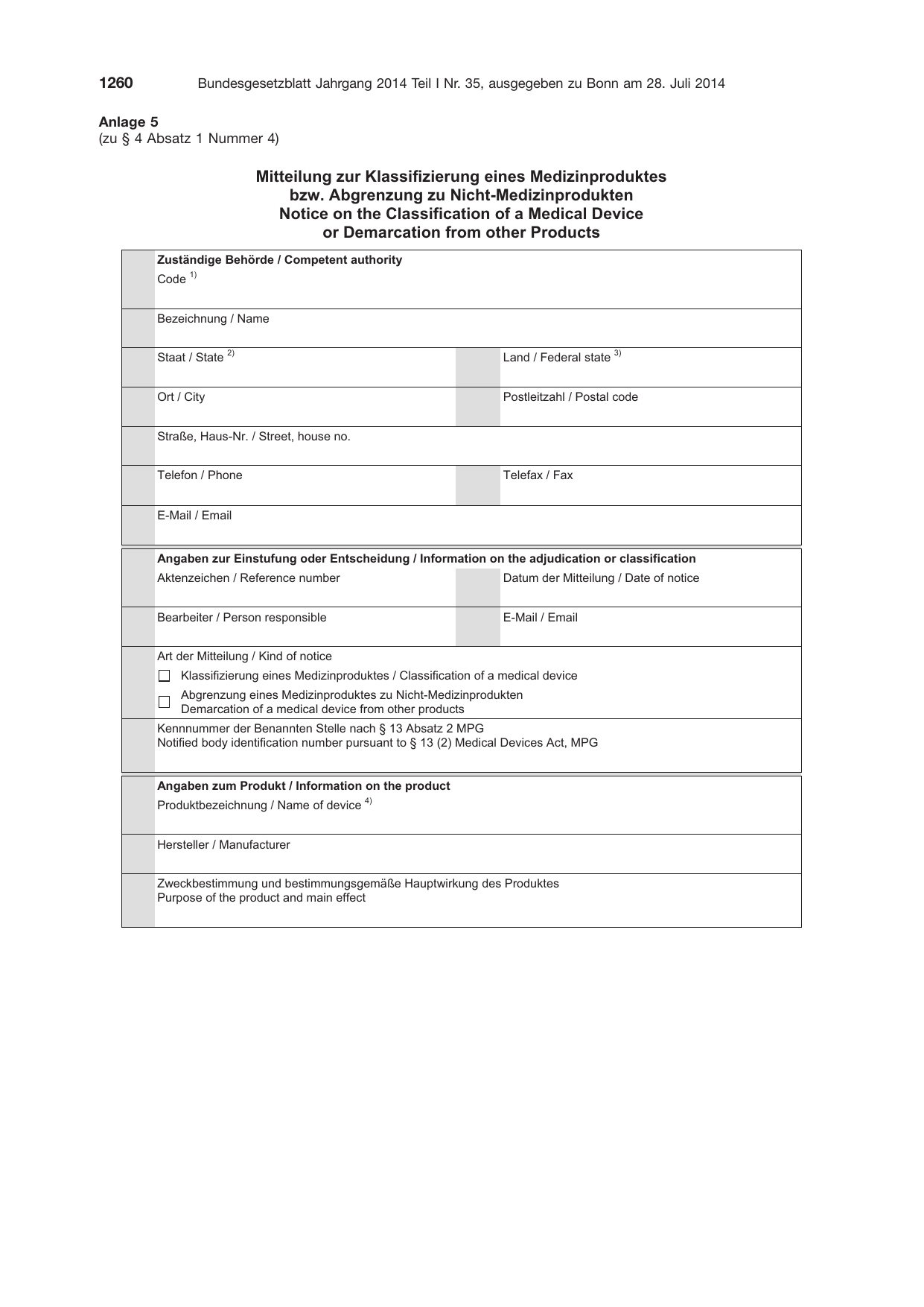 BGBl. 2014, Seite 1260 — Originalseite als Abbildung