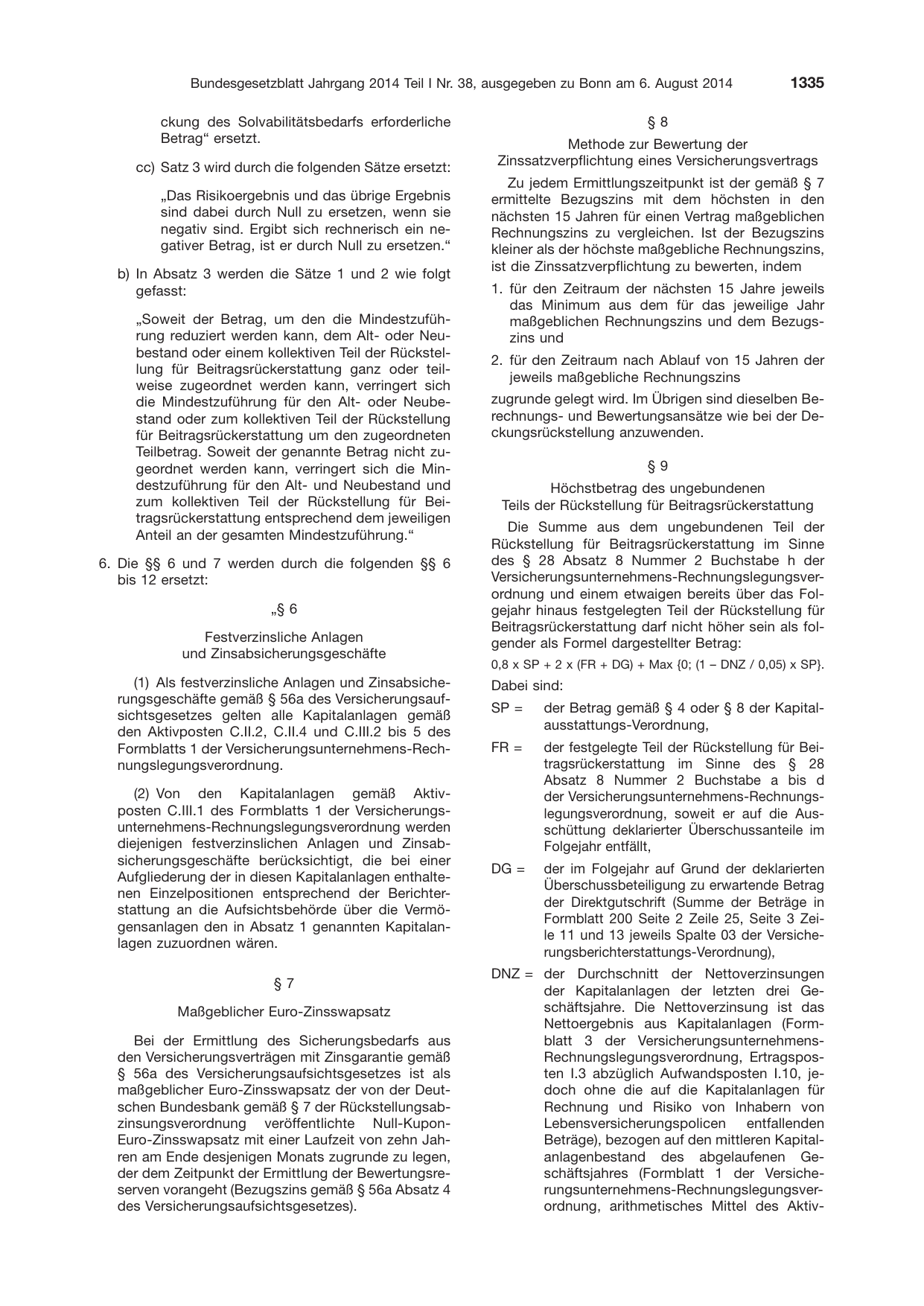 BGBl. 2014, Seite 1335 — Originalseite als Abbildung