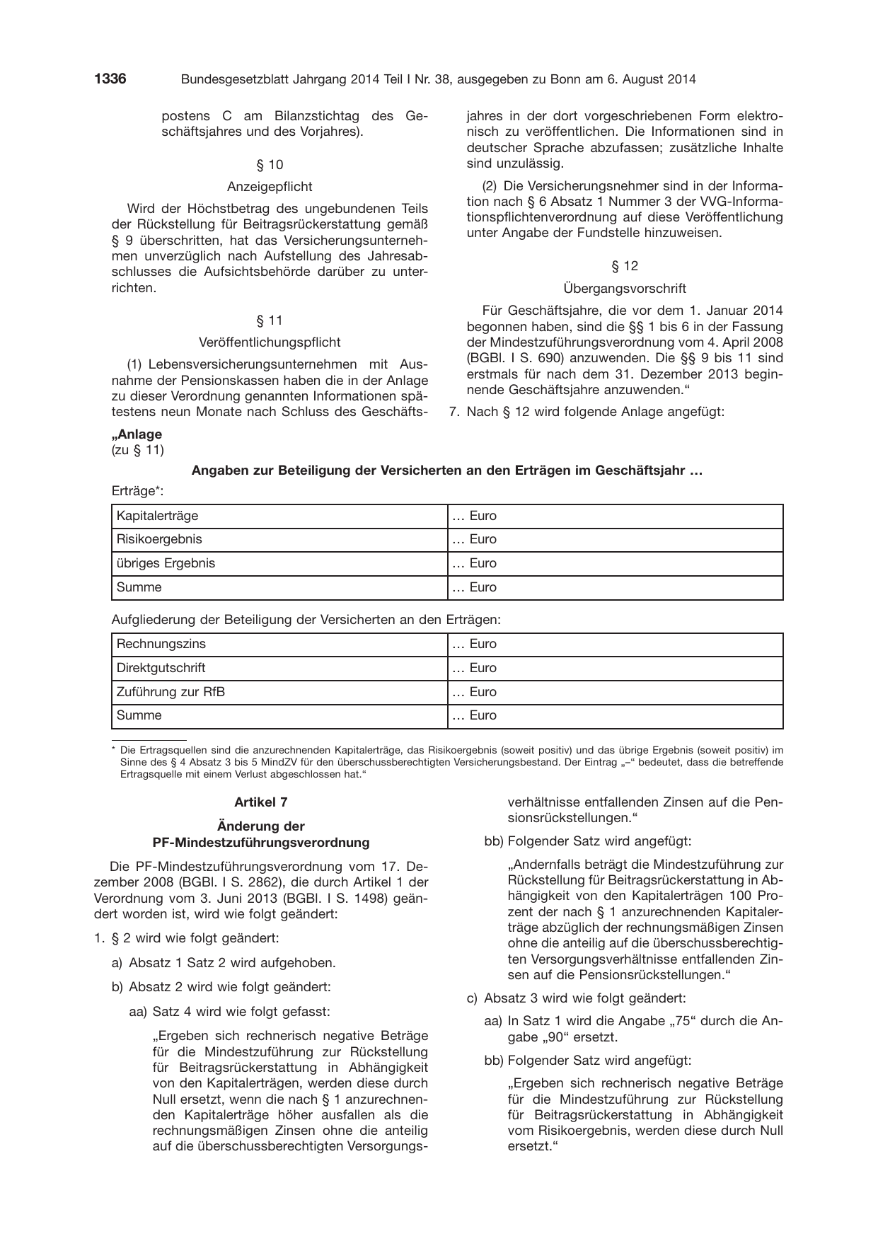 BGBl. 2014, Seite 1336 — Originalseite als Abbildung