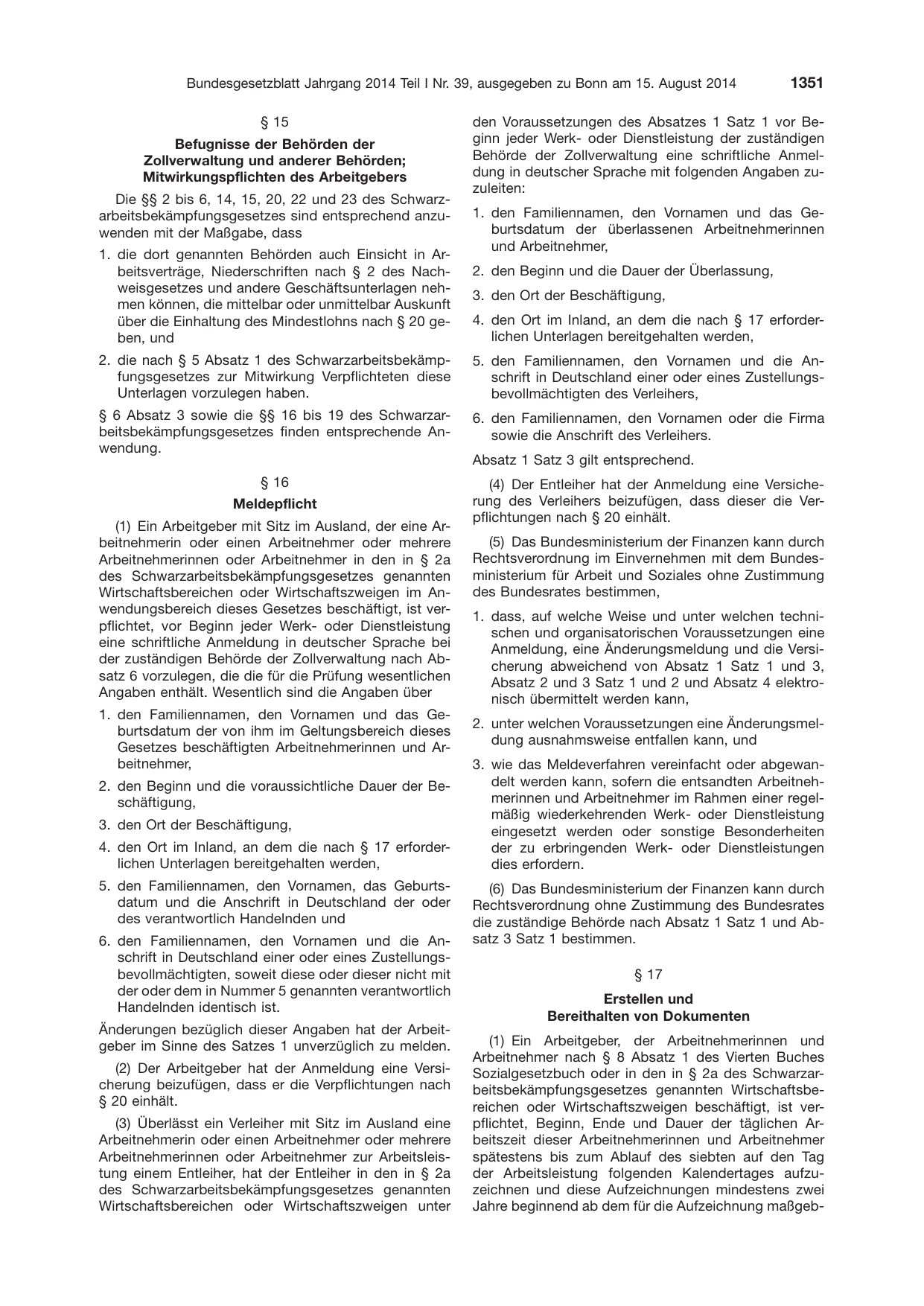 BGBl. 2014, Seite 1351 — Originalseite als Abbildung
