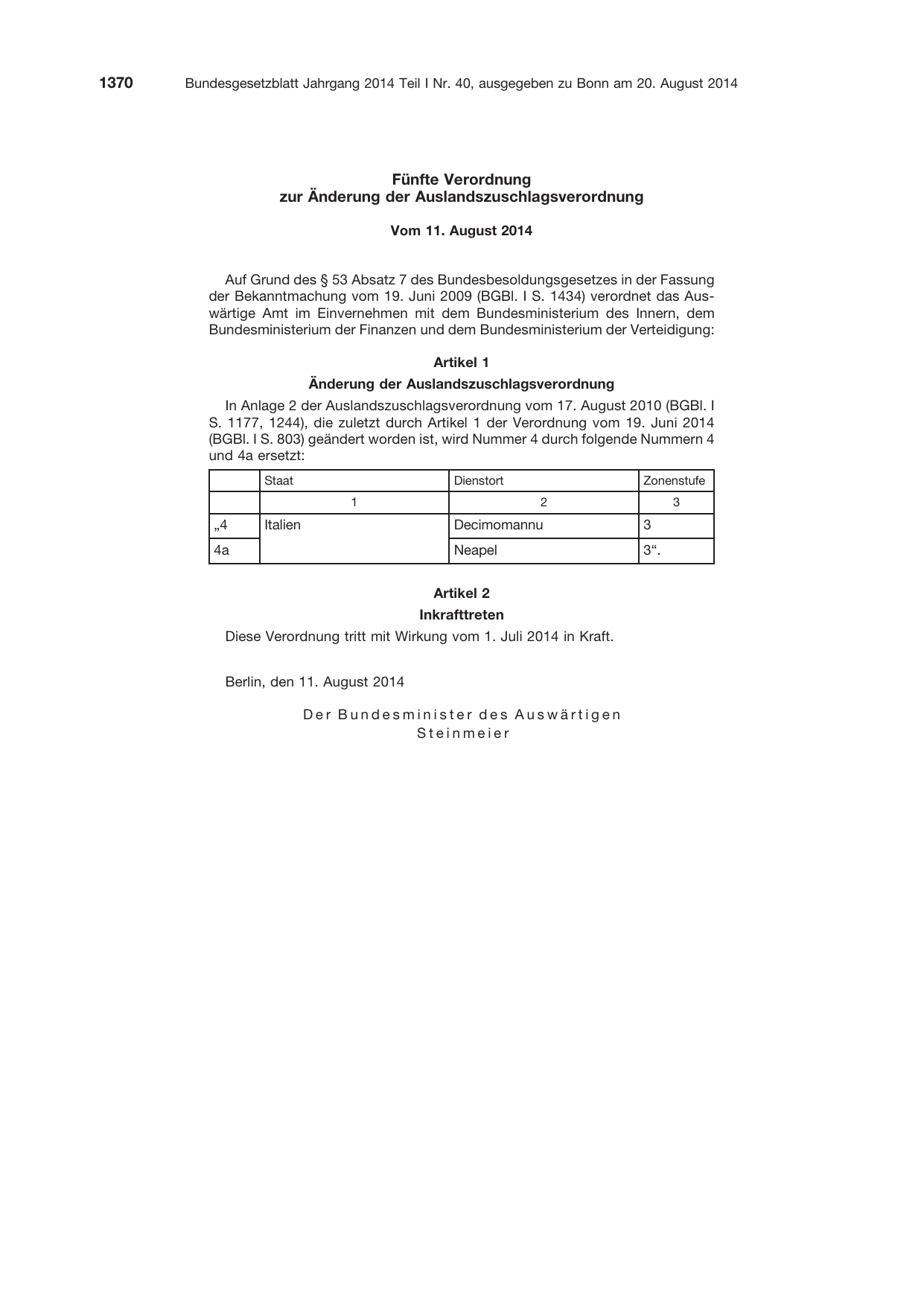 BGBl. 2014, Seite 1370 — Originalseite als Abbildung