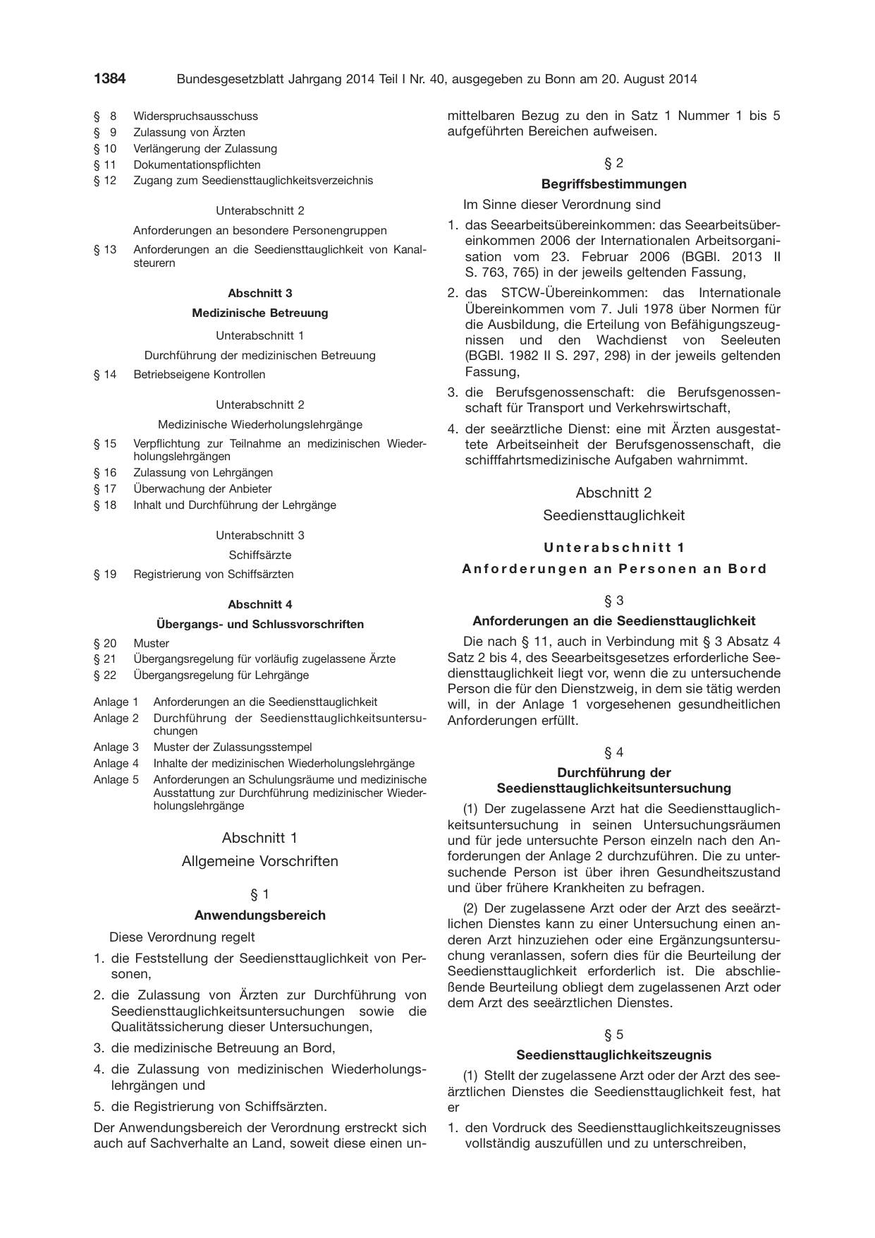 BGBl. 2014, Seite 1384 — Originalseite als Abbildung