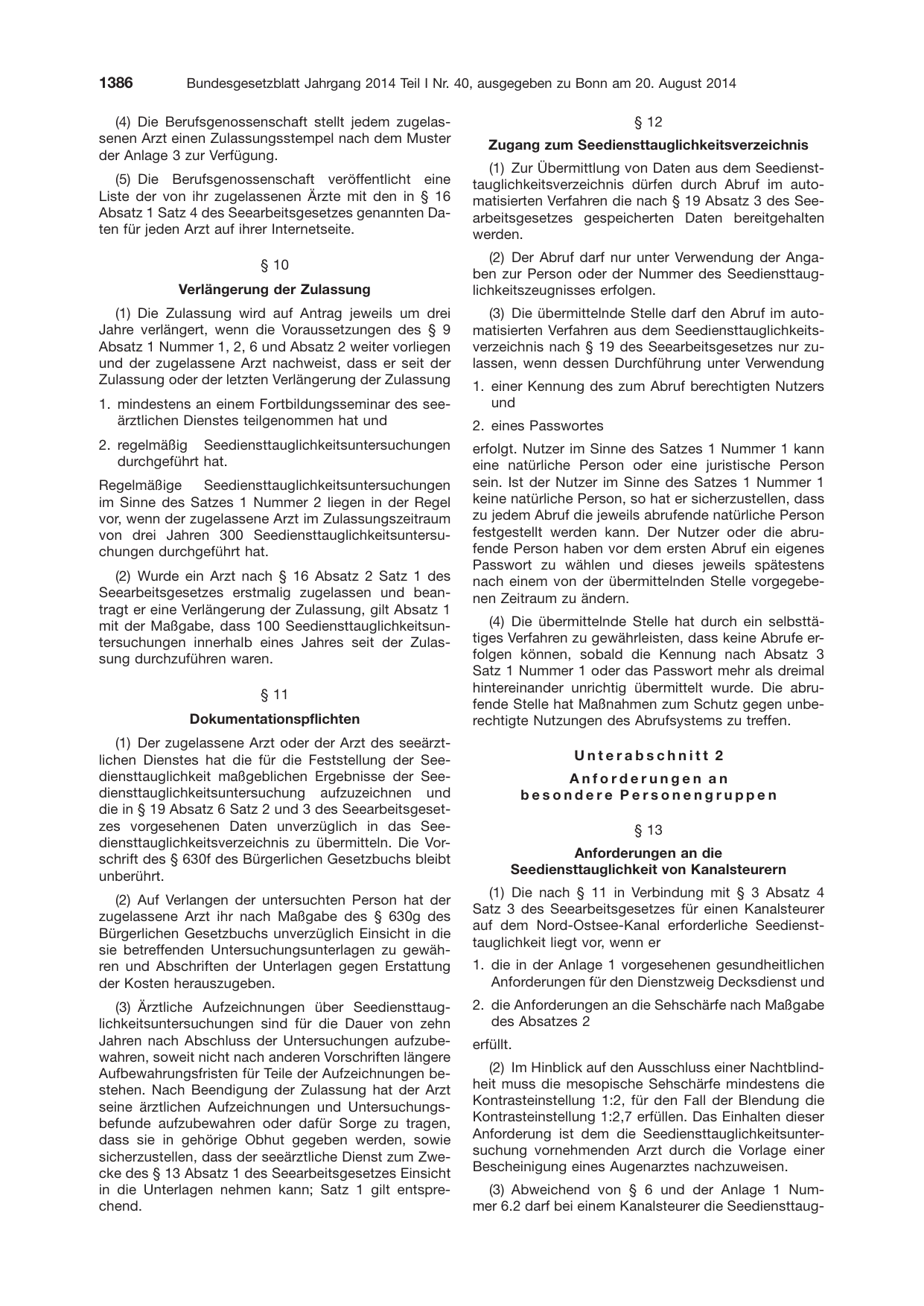 BGBl. 2014, Seite 1386 — Originalseite als Abbildung