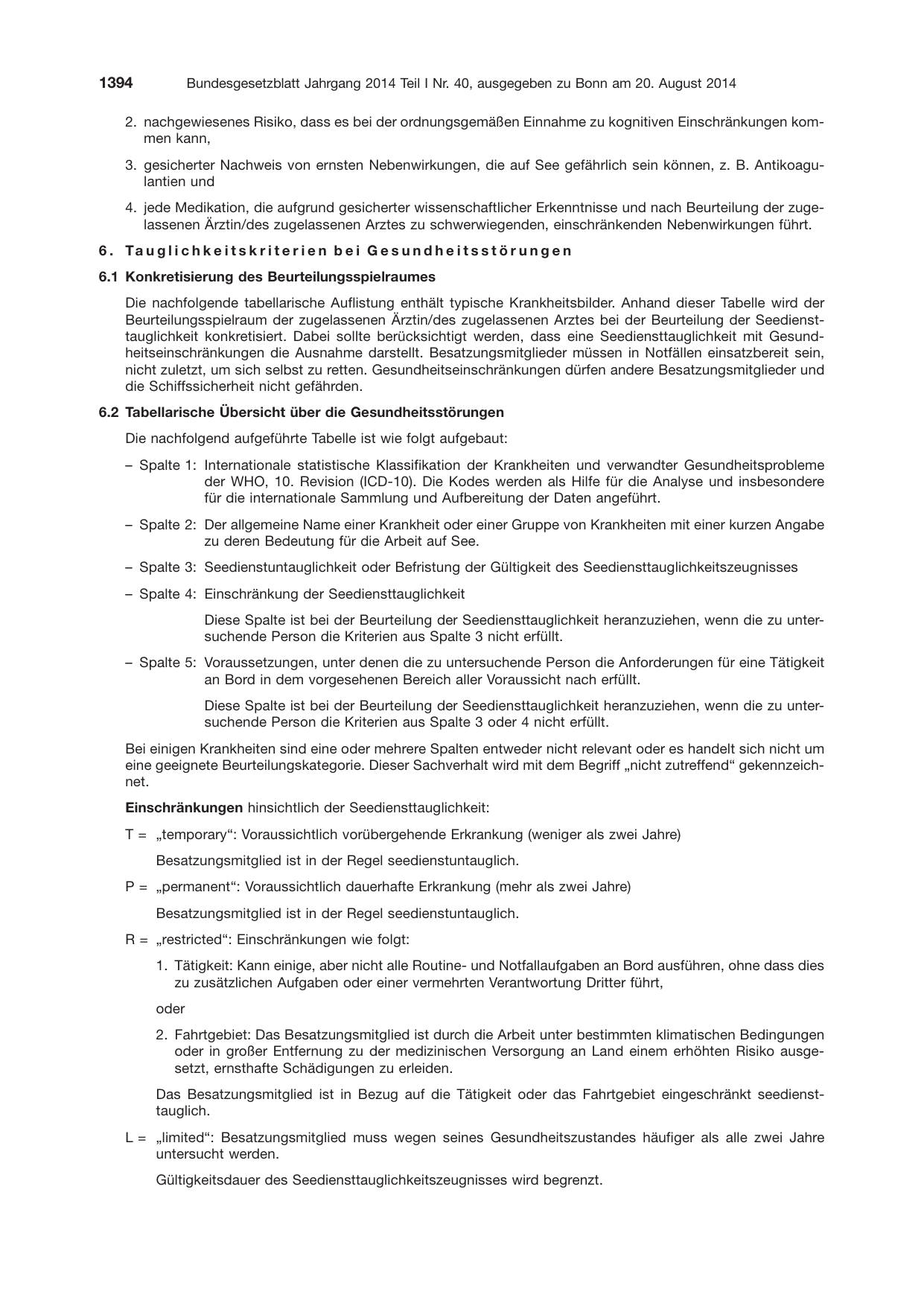 BGBl. 2014, Seite 1394 — Originalseite als Abbildung