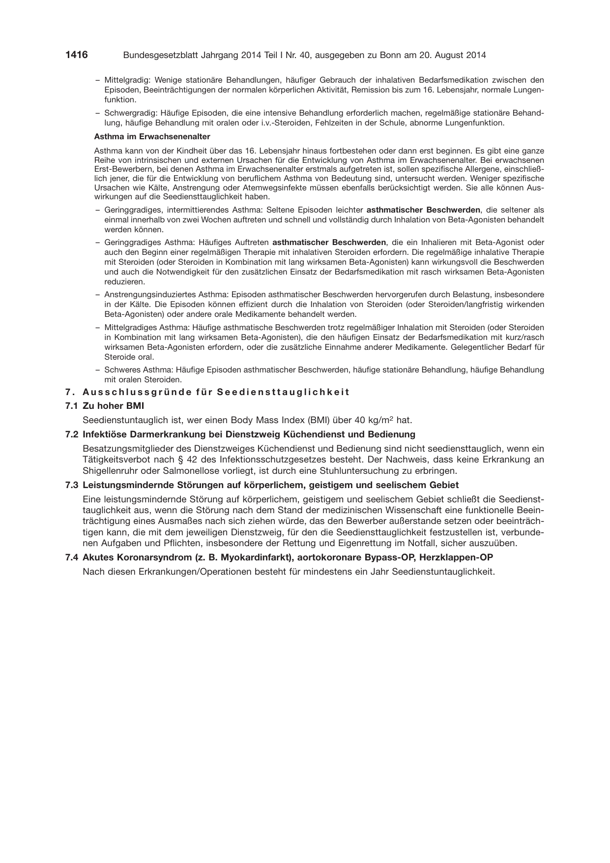 BGBl. 2014, Seite 1416 — Originalseite als Abbildung