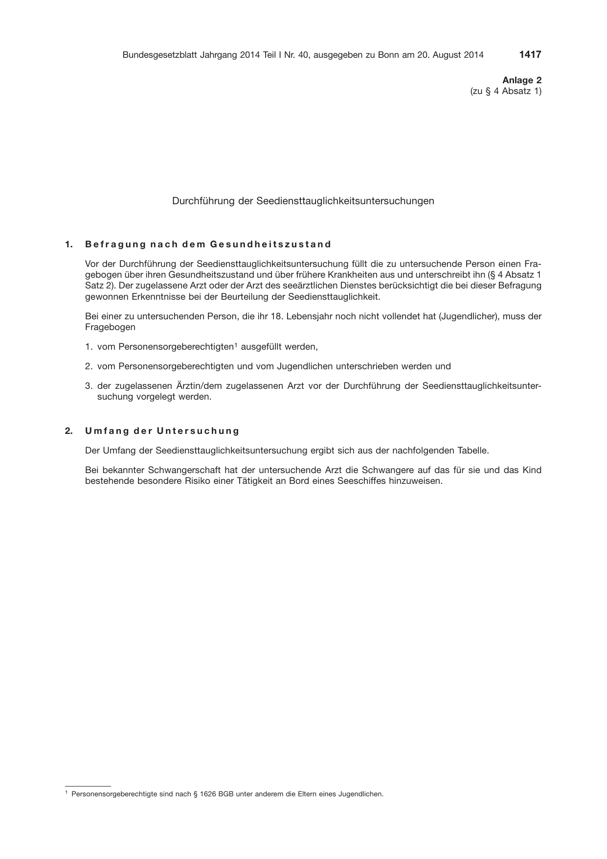 BGBl. 2014, Seite 1417 — Originalseite als Abbildung