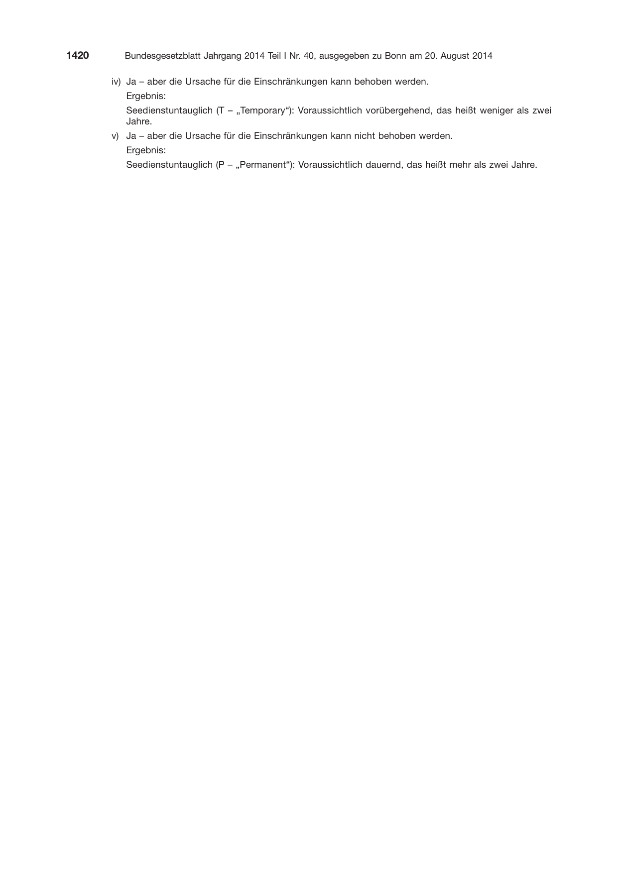 BGBl. 2014, Seite 1420 — Originalseite als Abbildung