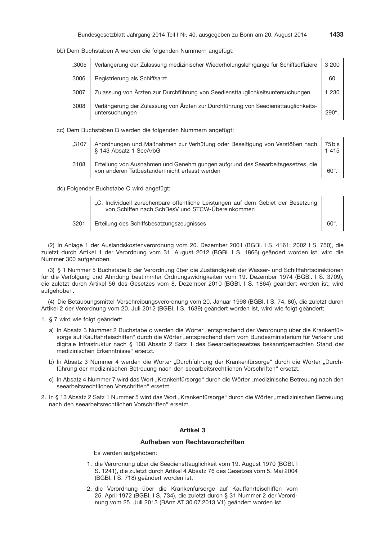 BGBl. 2014, Seite 1433 — Originalseite als Abbildung