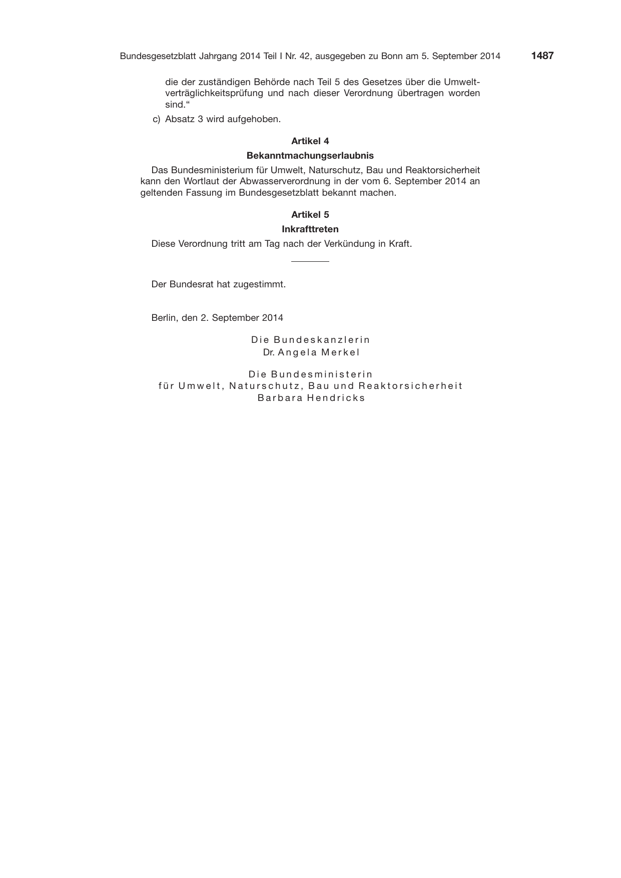 BGBl. 2014, Seite 1487 — Originalseite als Abbildung
