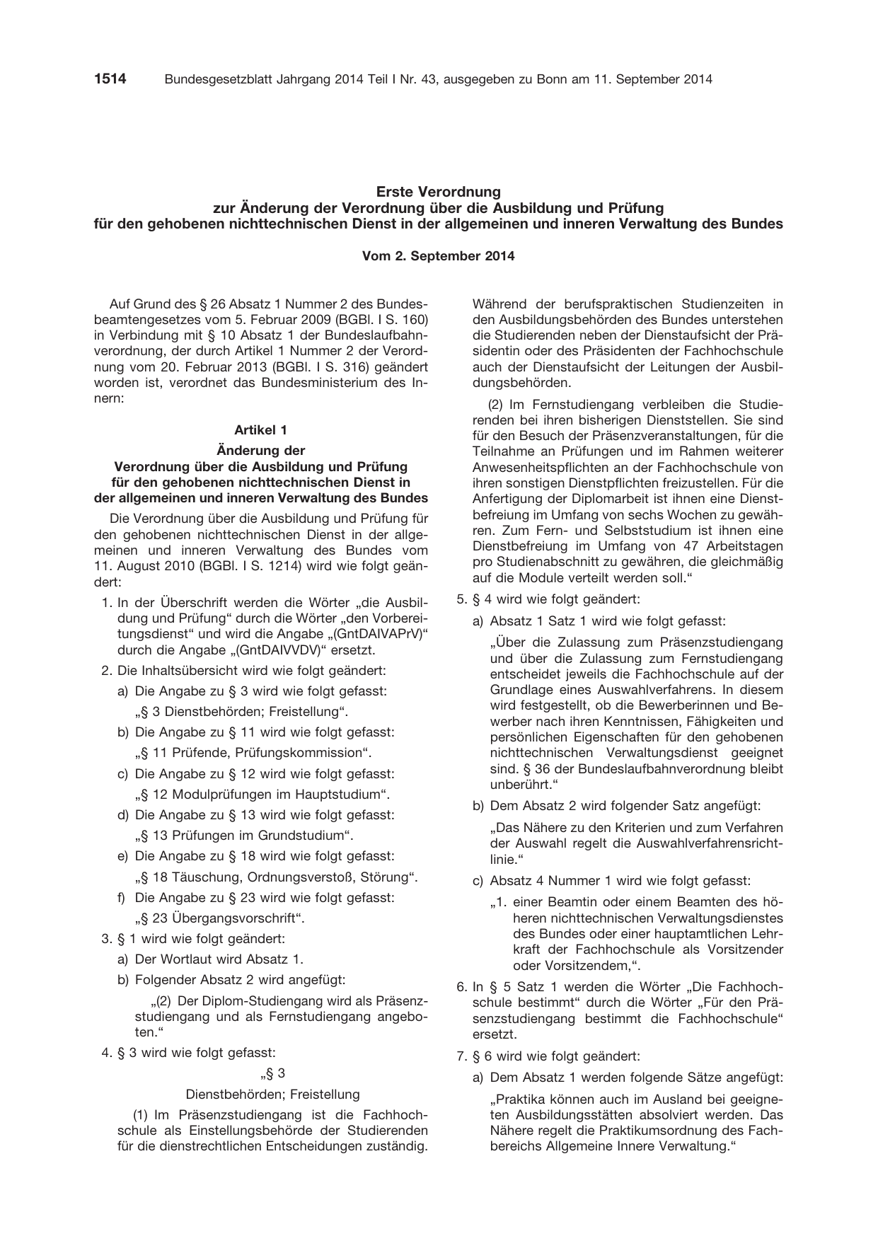 BGBl. 2014, Seite 1514 — Originalseite als Abbildung