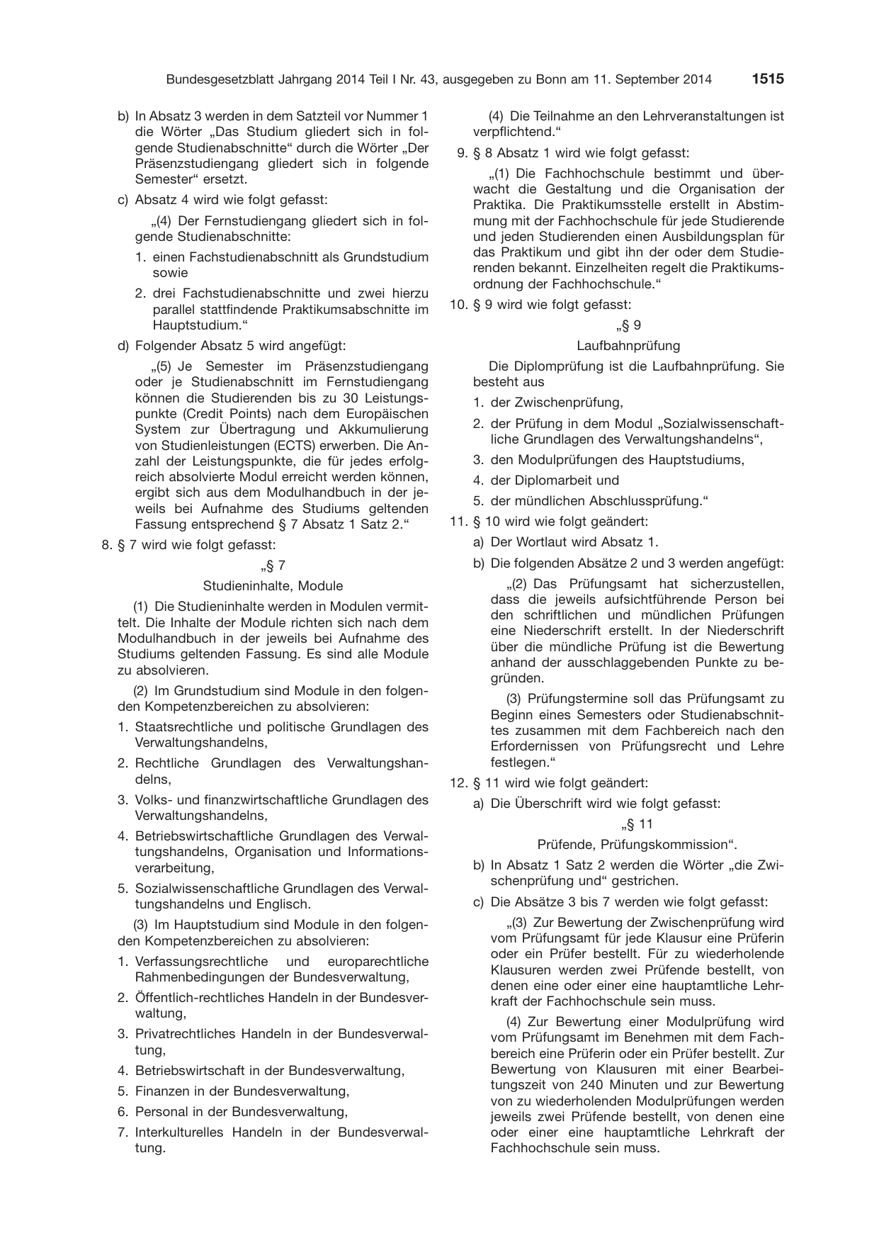 BGBl. 2014, Seite 1515 — Originalseite als Abbildung