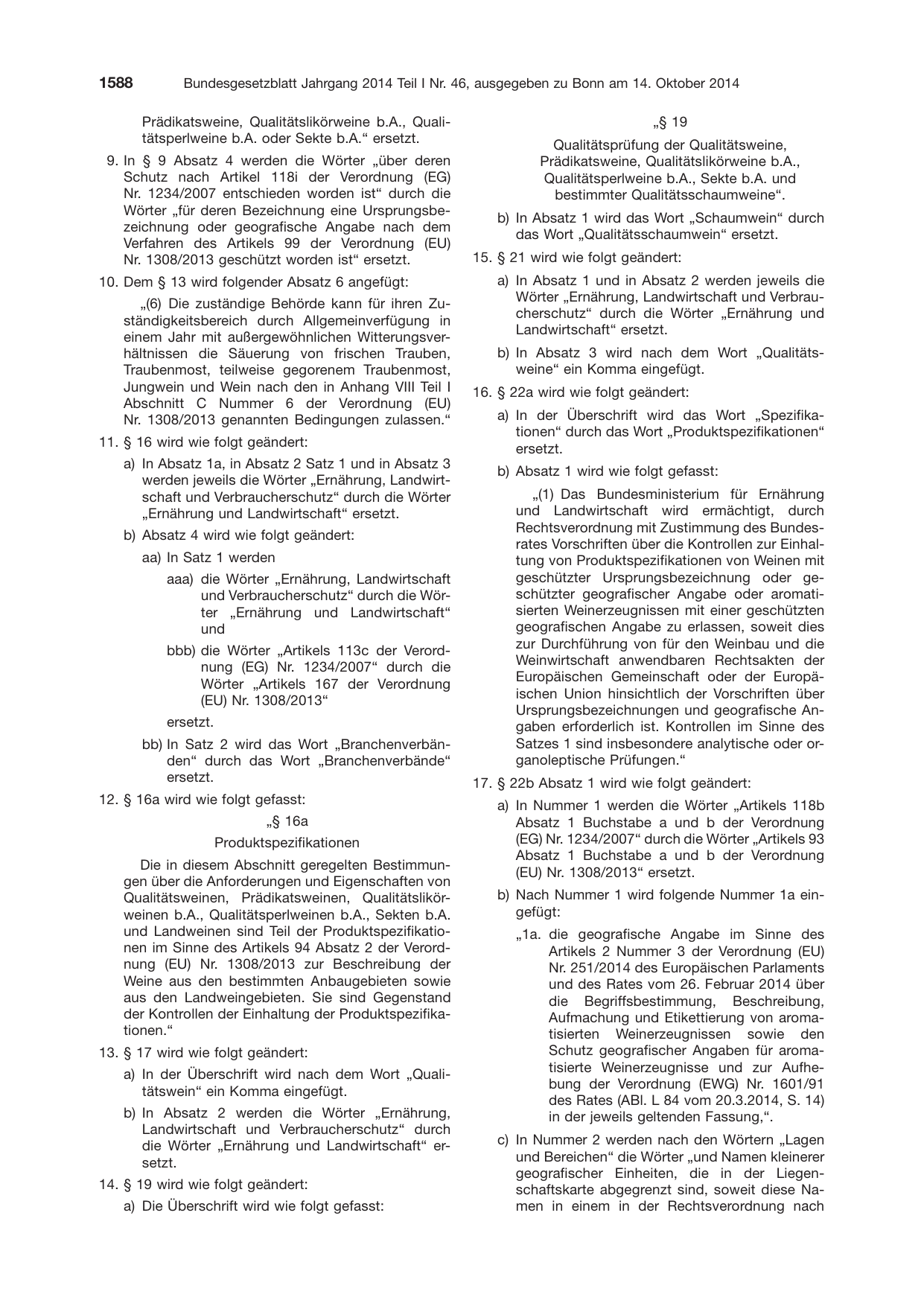 BGBl. 2014, Seite 1588 — Originalseite als Abbildung