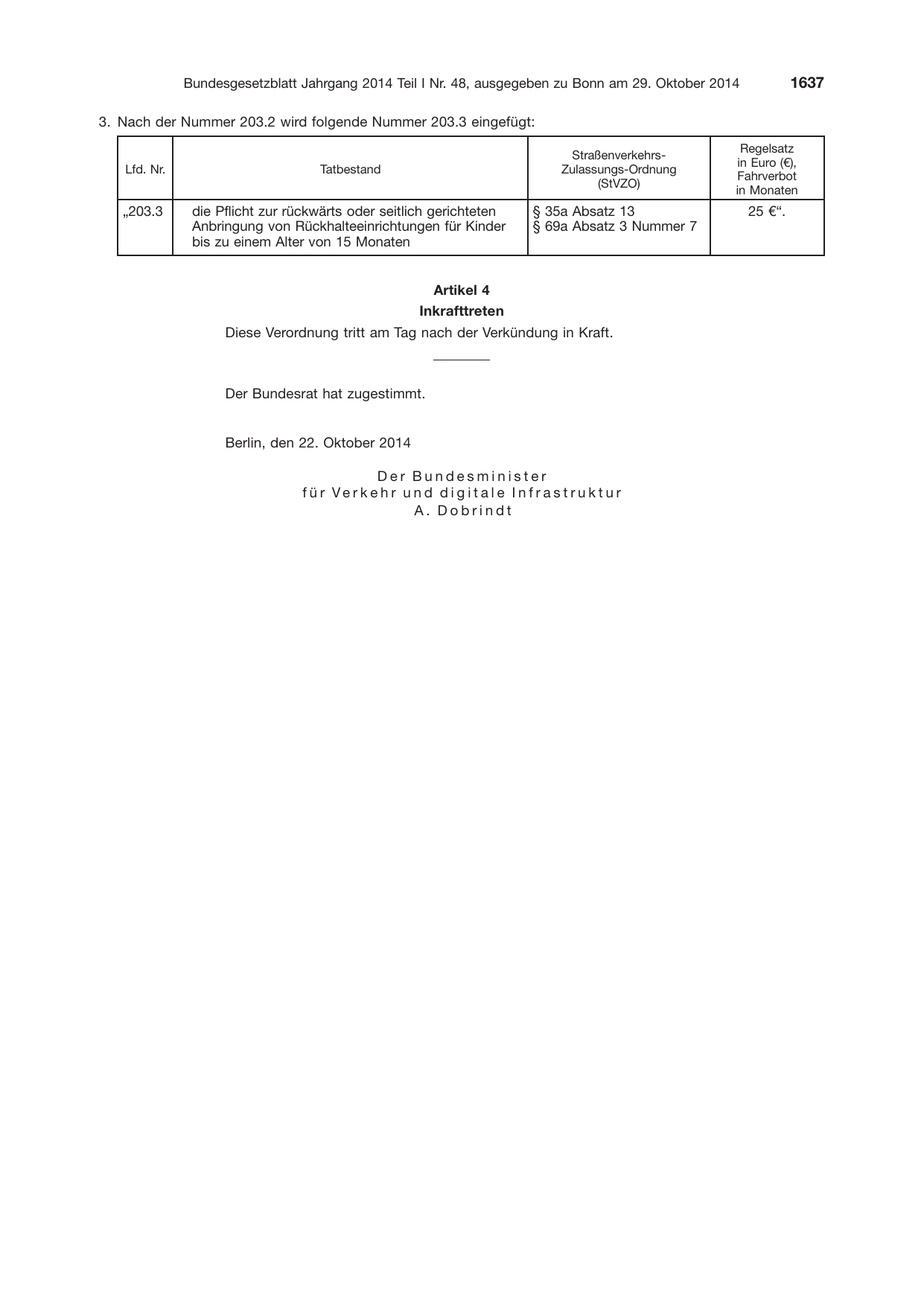 BGBl. 2014, Seite 1637 — Originalseite als Abbildung