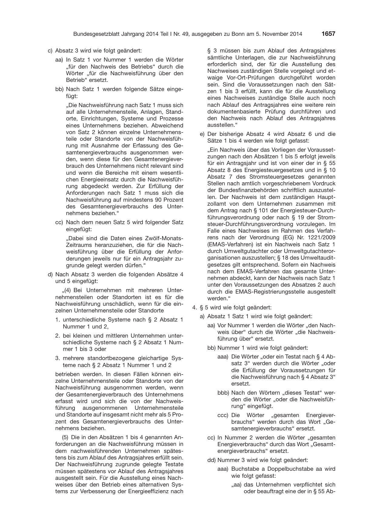 BGBl. 2014, Seite 1657 — Originalseite als Abbildung