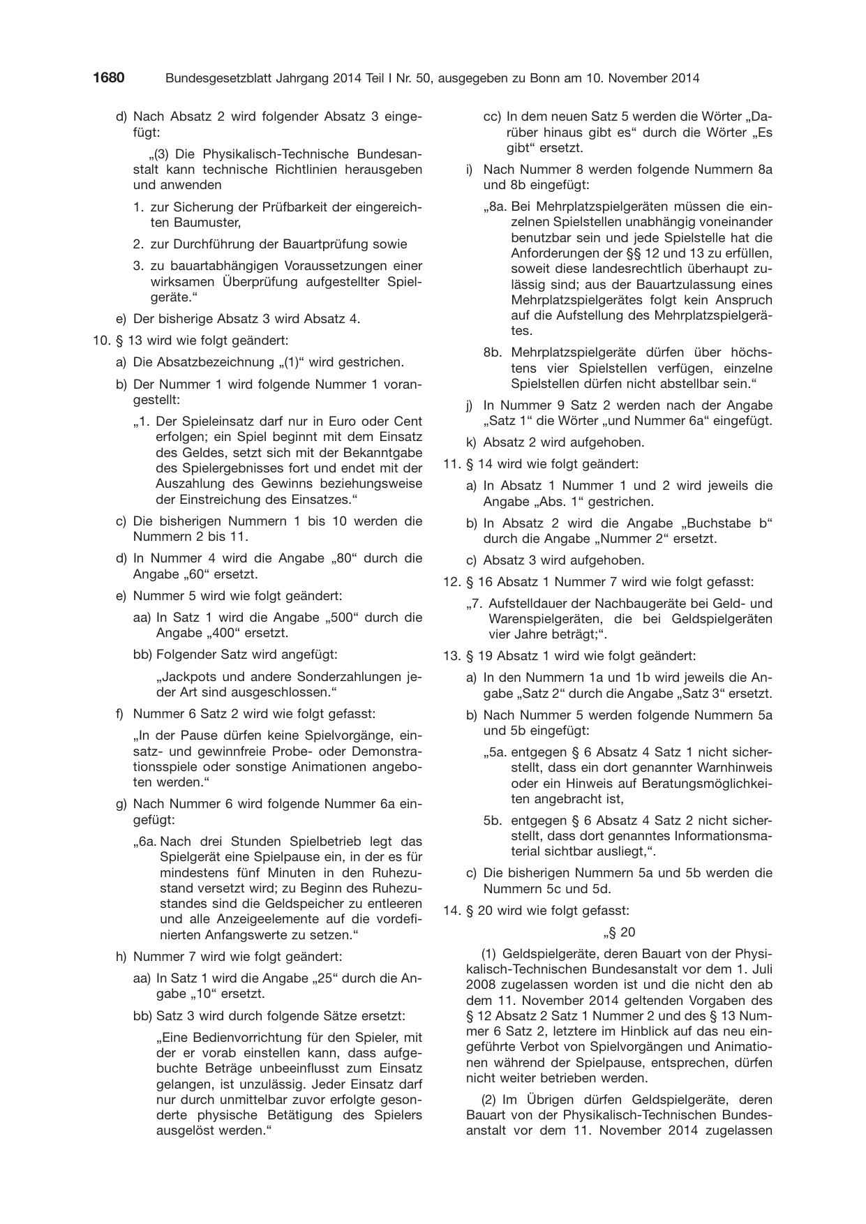 BGBl. 2014, Seite 1680 — Originalseite als Abbildung