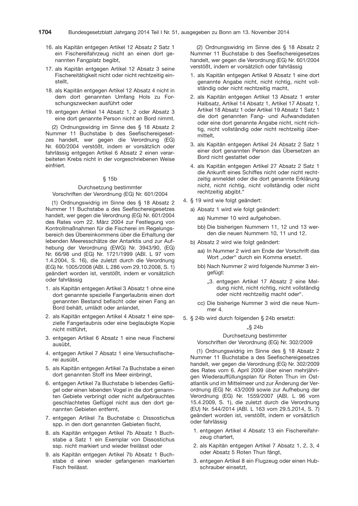 BGBl. 2014, Seite 1704 — Originalseite als Abbildung