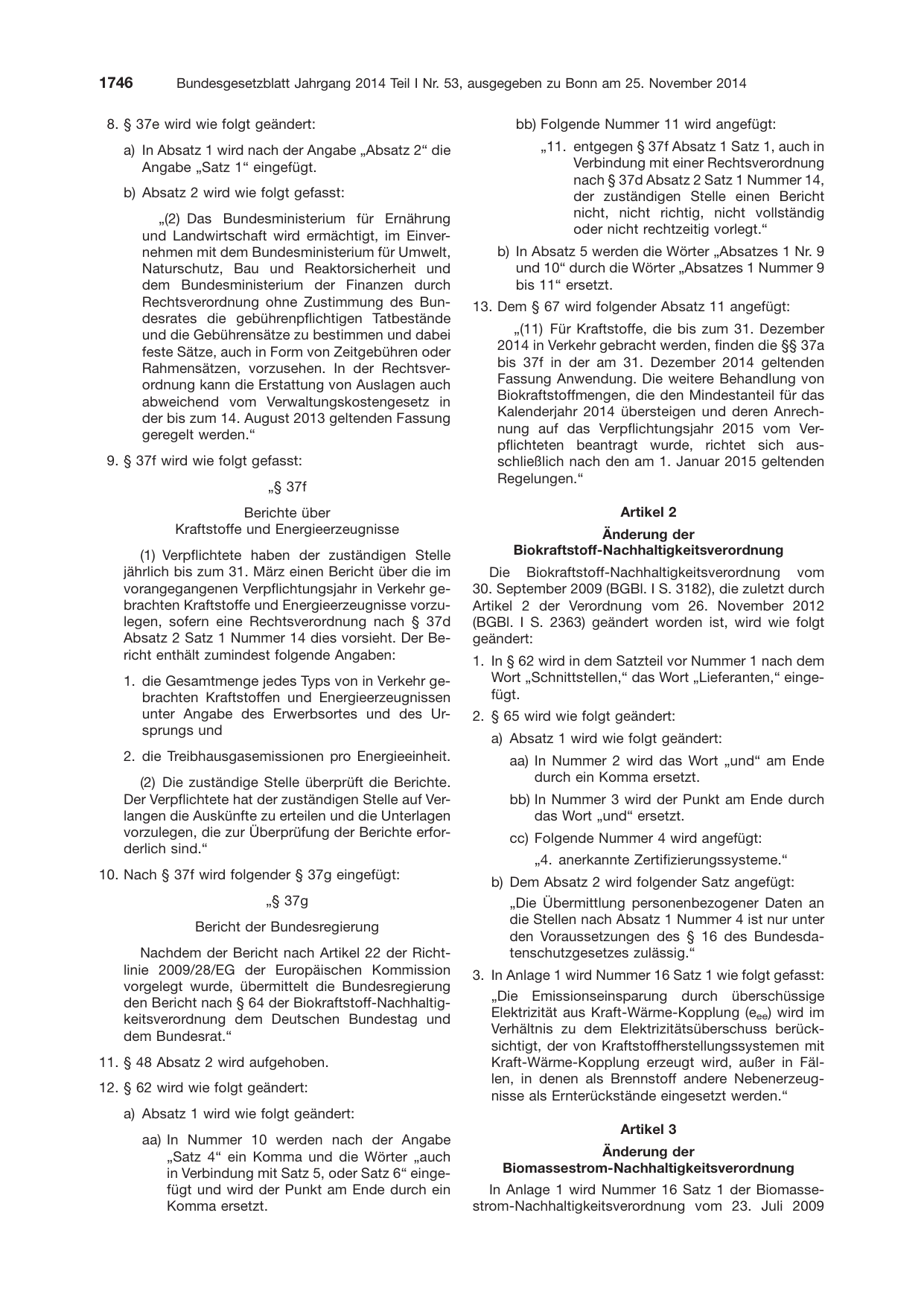 BGBl. 2014, Seite 1746 — Originalseite als Abbildung