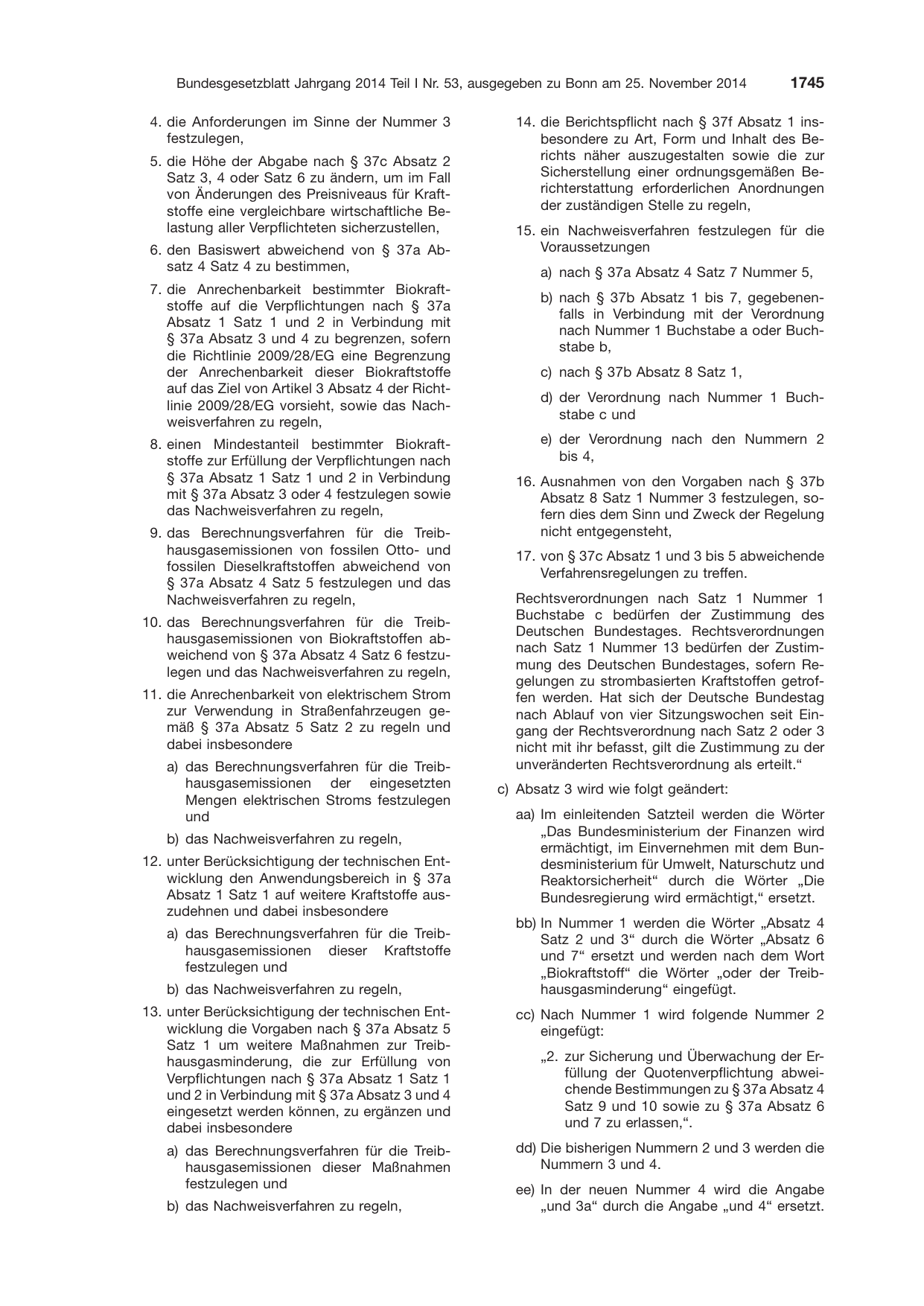 BGBl. 2014, Seite 1745 — Originalseite als Abbildung