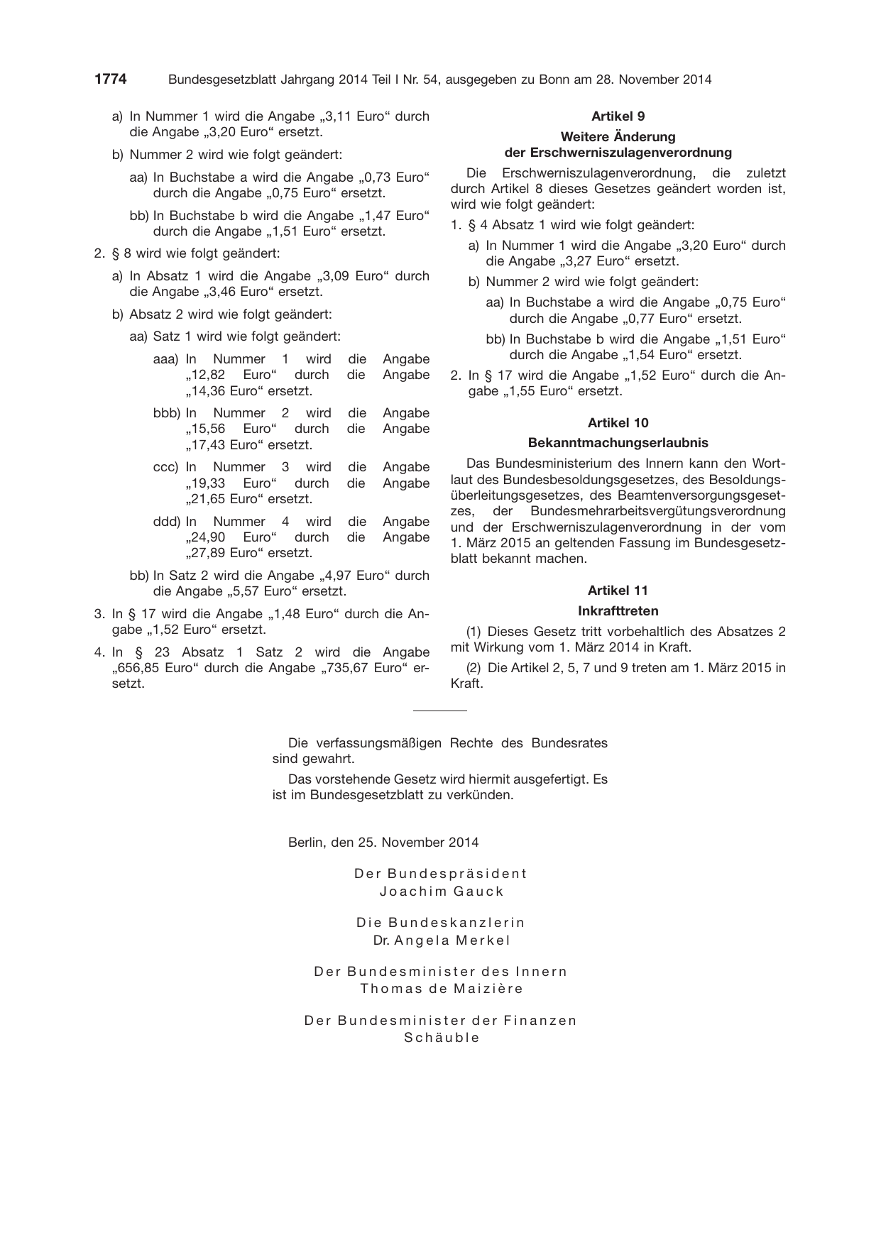 BGBl. 2014, Seite 1774 — Originalseite als Abbildung