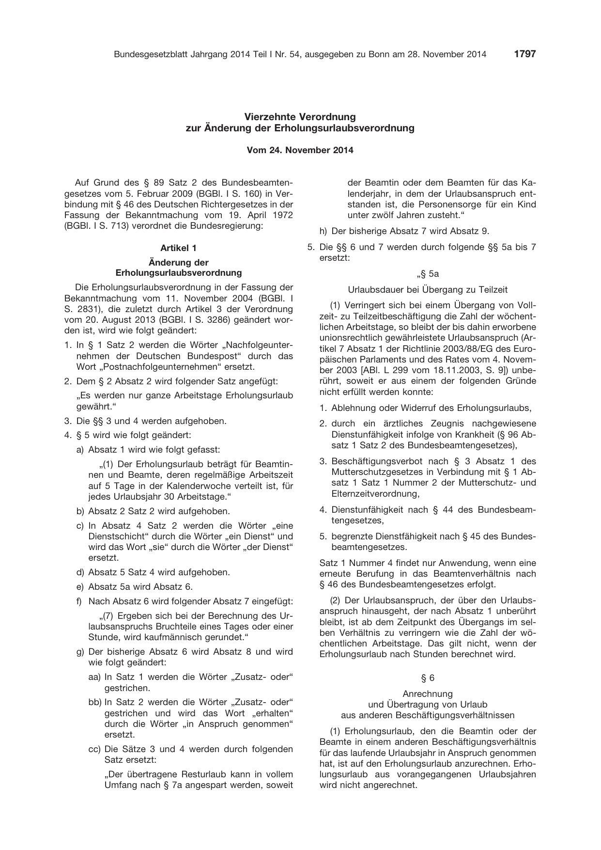 BGBl. 2014, Seite 1797 — Originalseite als Abbildung