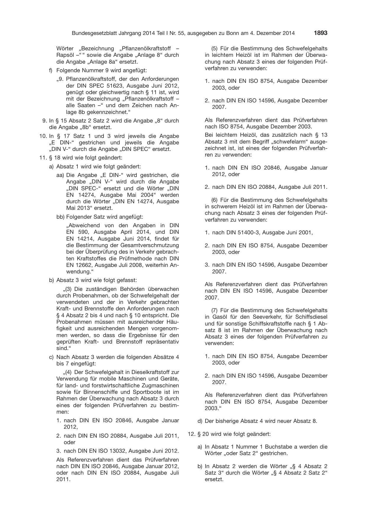 BGBl. 2014, Seite 1893 — Originalseite als Abbildung