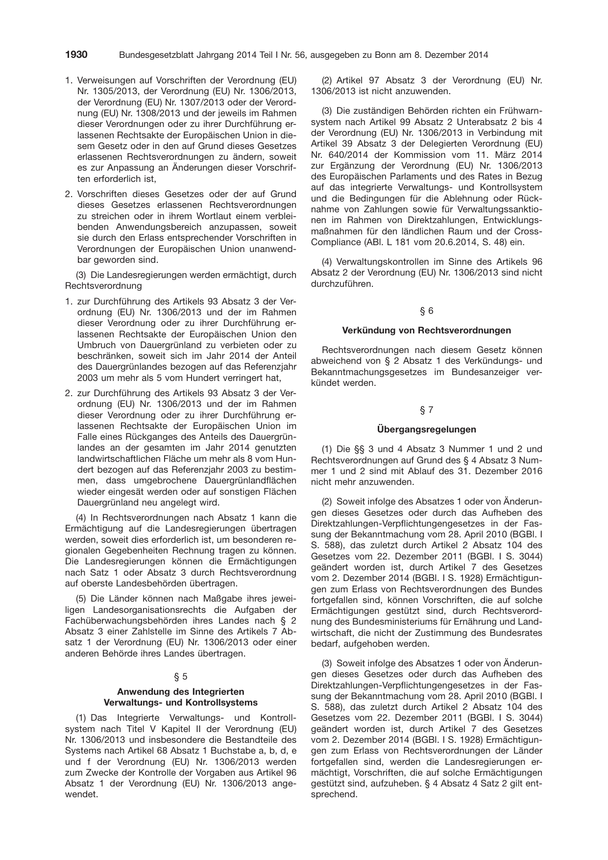 BGBl. 2014, Seite 1930 — Originalseite als Abbildung
