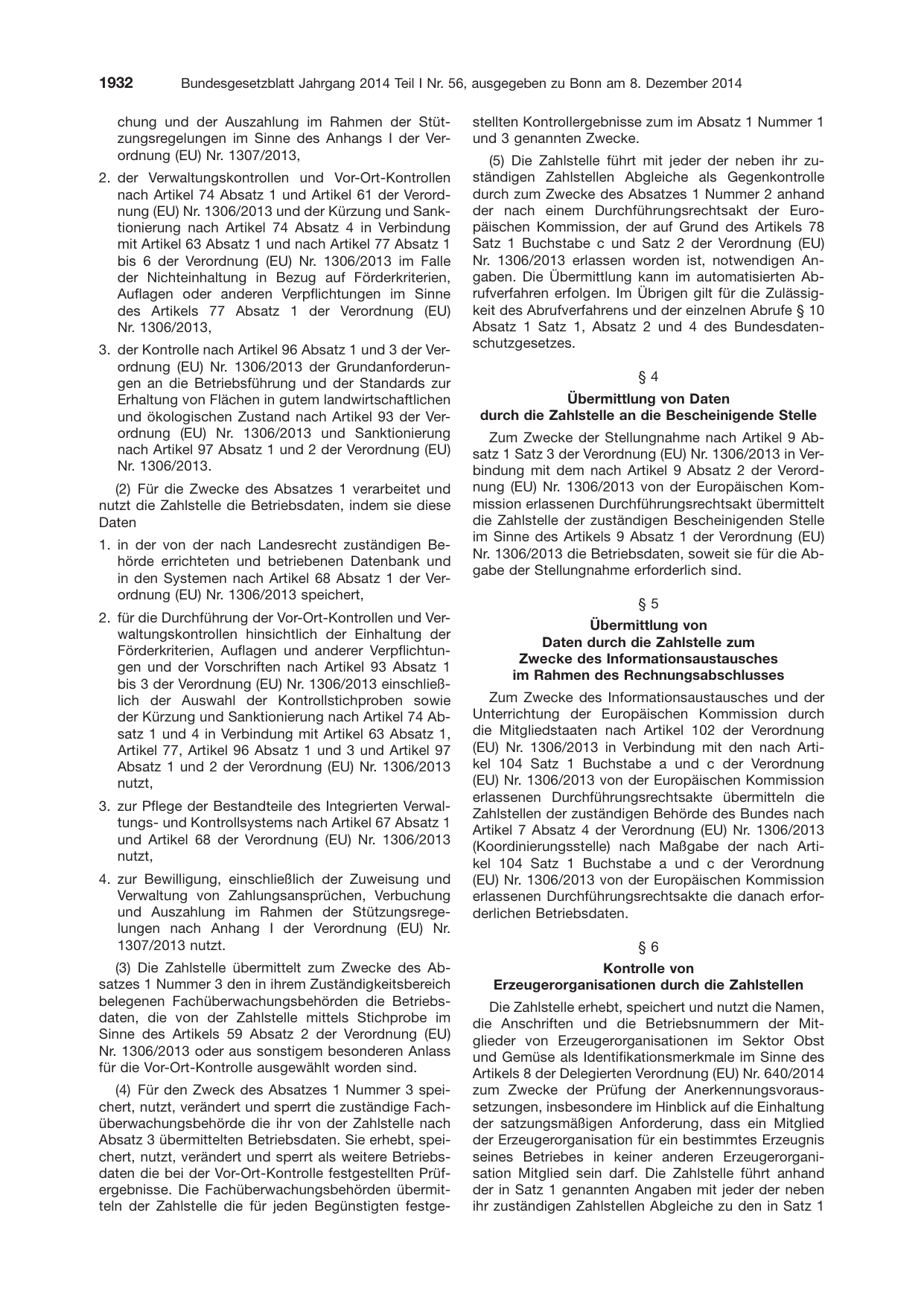 BGBl. 2014, Seite 1932 — Originalseite als Abbildung