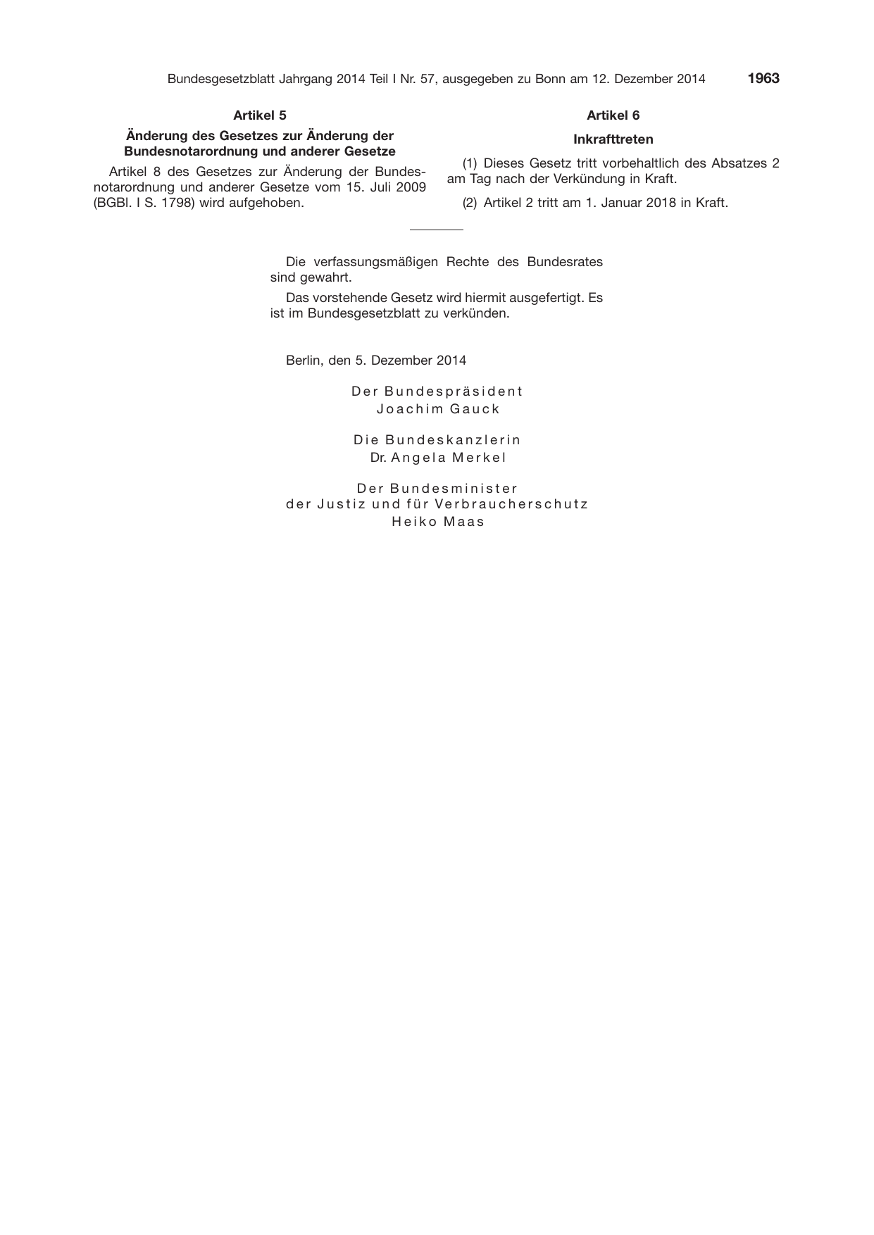 BGBl. 2014, Seite 1963 — Originalseite als Abbildung