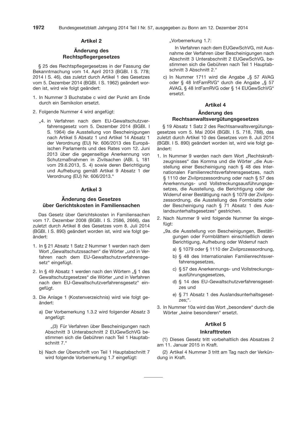 BGBl. 2014, Seite 1972 — Originalseite als Abbildung
