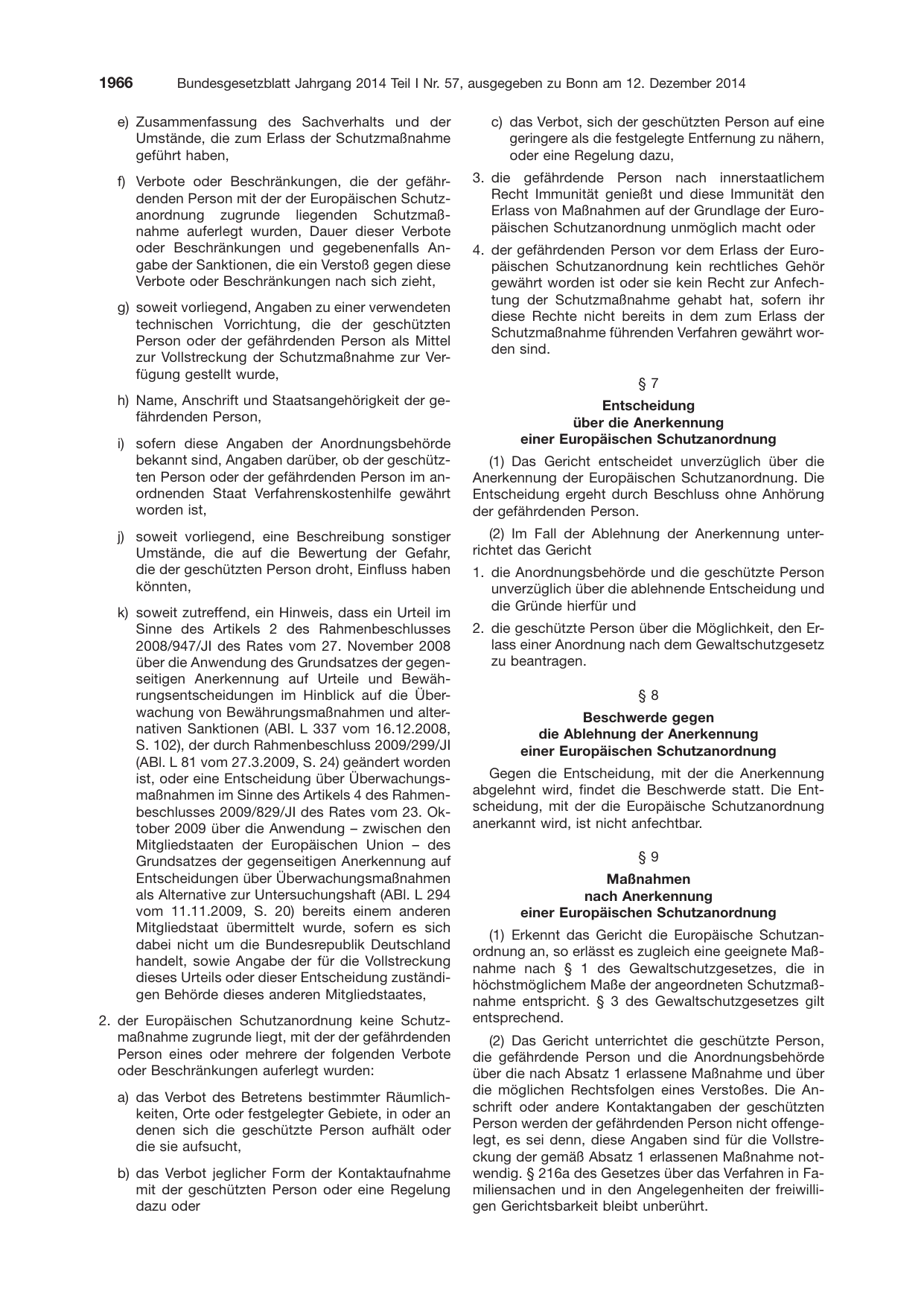BGBl. 2014, Seite 1966 — Originalseite als Abbildung