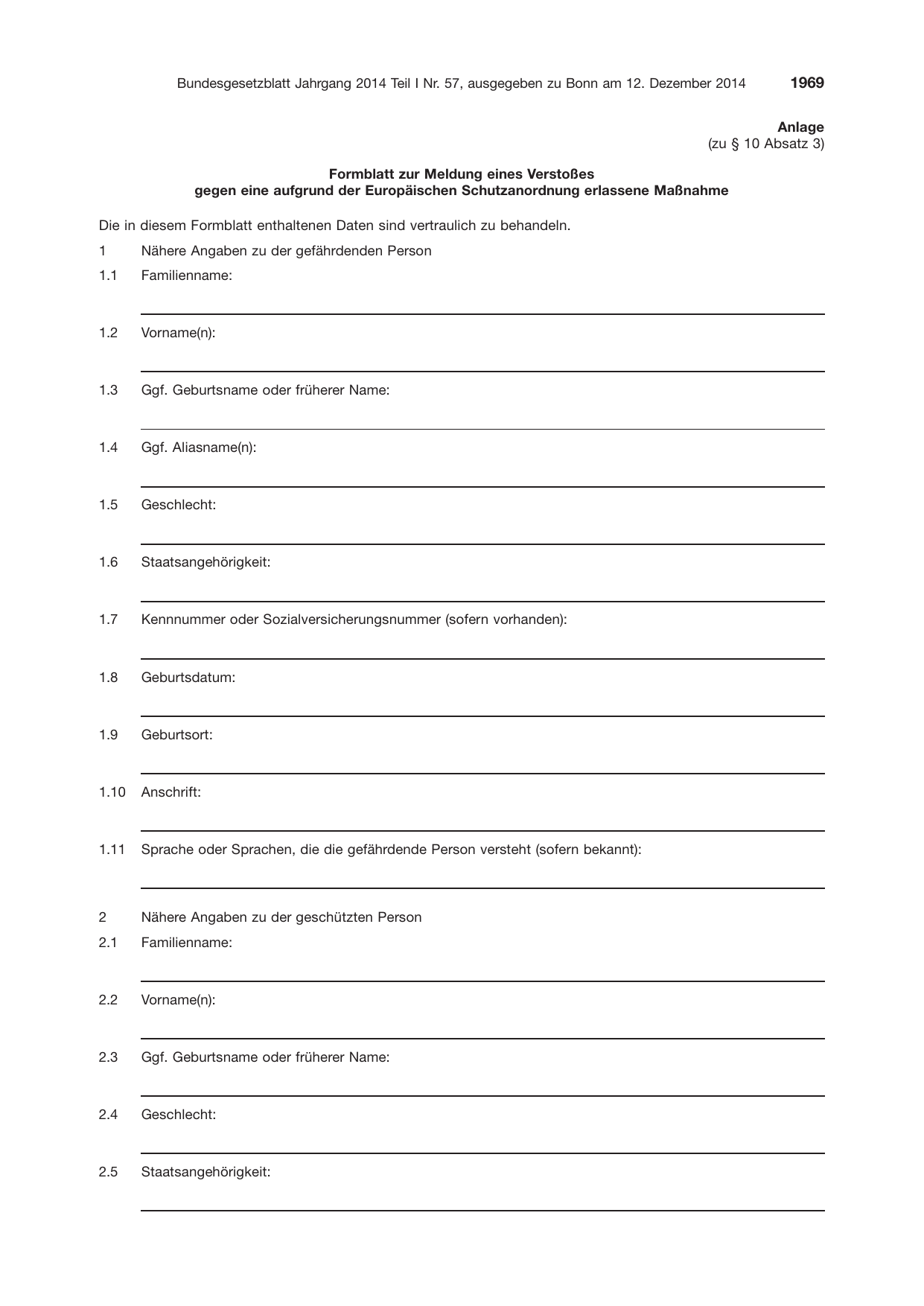 BGBl. 2014, Seite 1969 — Originalseite als Abbildung