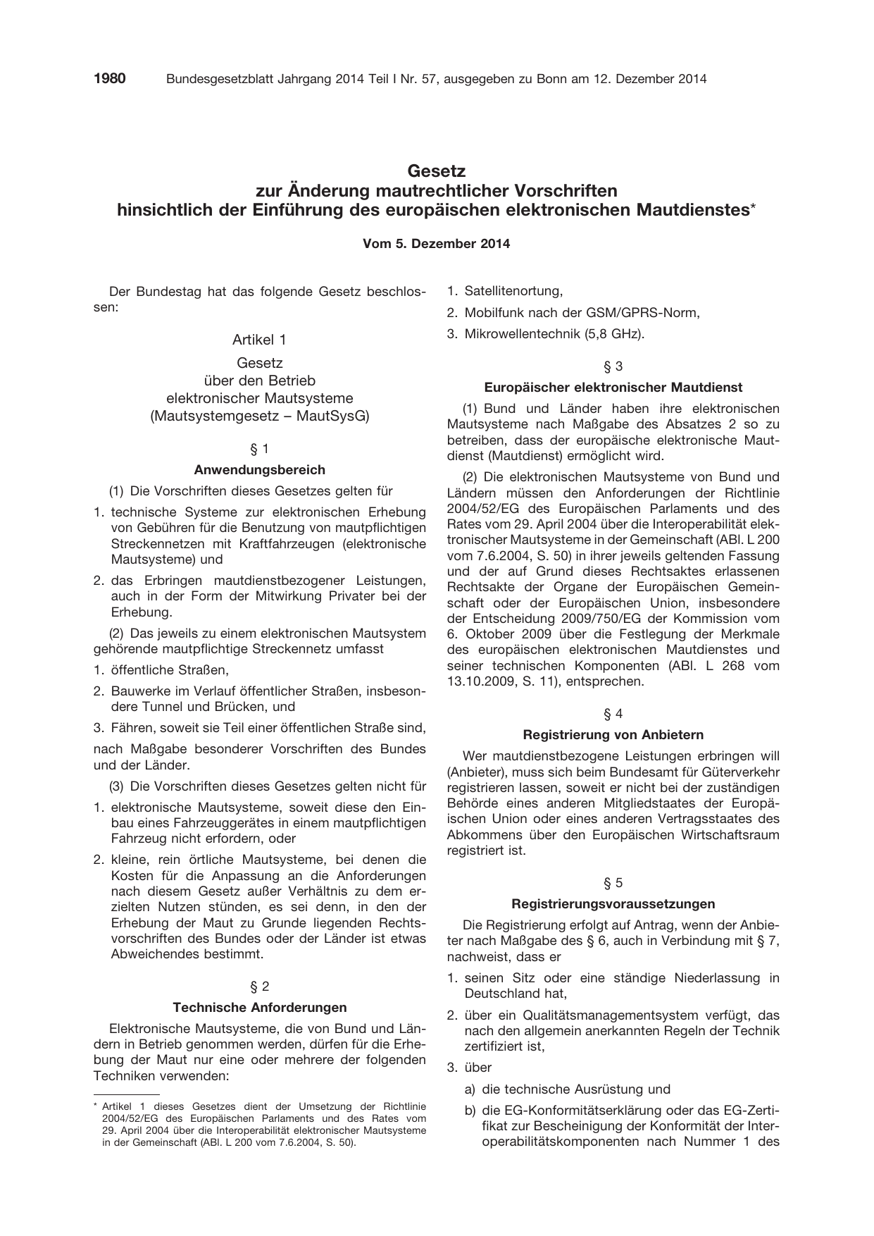 BGBl. 2014, Seite 1980 — Originalseite als Abbildung
